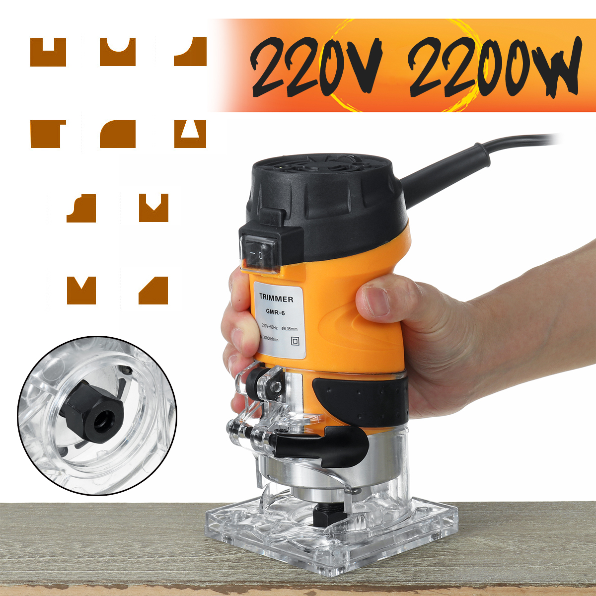 220V-2200W-635mm-Electric-Handheld-Machine-Trimmer-6-Gear-Adjustable-Woodworking-Palm-Router-Wood-Ca-1625377-4