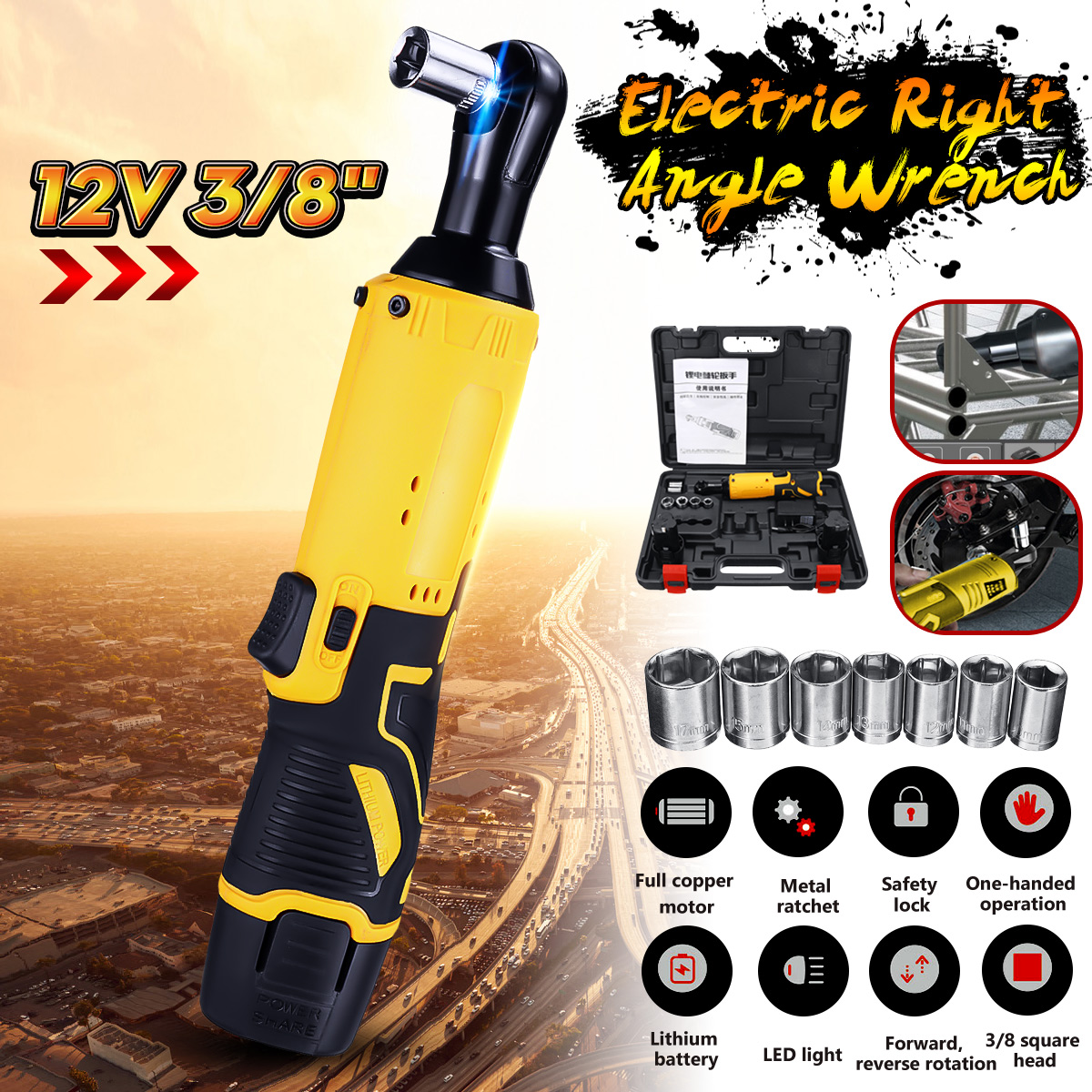 12V-45Nm-LED-Cordless-Electric-Ratchet-Wrench-38-Inch-Chuck-Right-Angle-Wrench-Tool-W-1-or-2-Li-ion--1452058-1