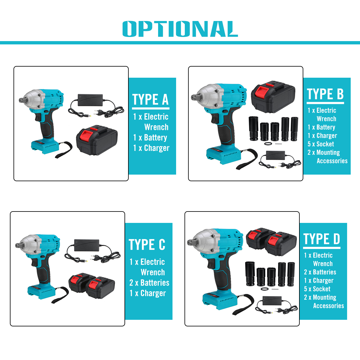 21V-520Nm-Electric-Cordless-Impact-Wrench-12quot-Brushless-Driver-Drill-W-12pcs-Battery--5pcs-Socket-1845686-12