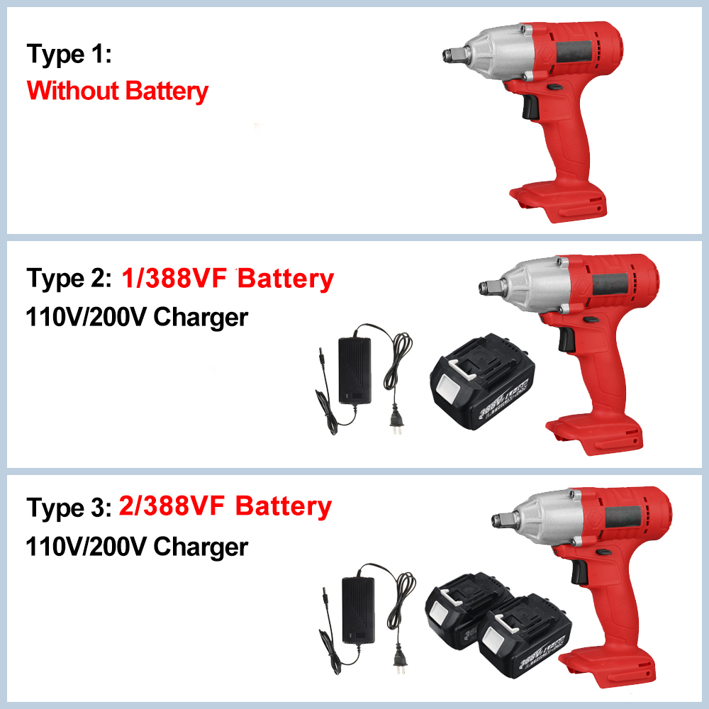 588Nm-388VF-Electric-Impact-Wrench-Driver-Rechargeable-12quot-Square-Power-Tools-w-None12-Battery-Al-1855254-9