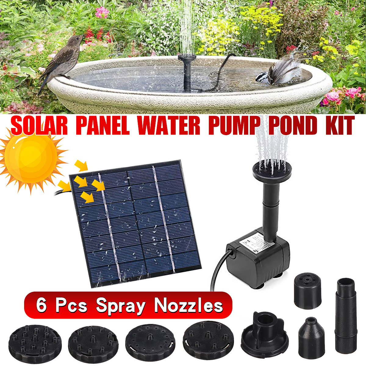 200LH--Solar-Panel-Powered-Water-Pump-Yard-Garden-Pool-Pond-Aquarium-Fountain-Decor-W-6-Heads-1733460-1