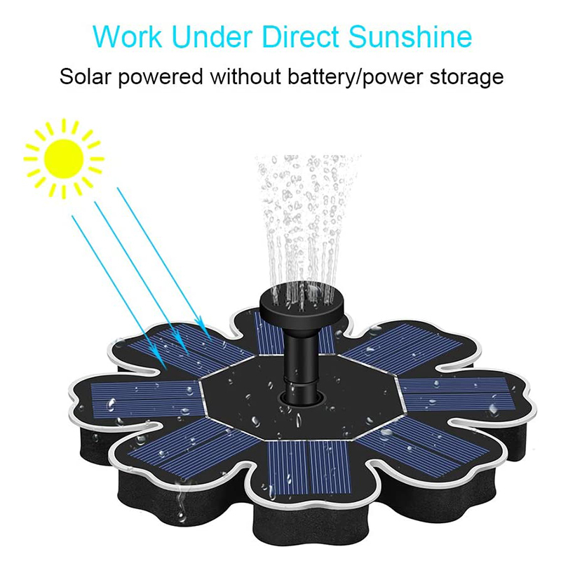 8V-16W-Mini-Fountain-Solar-Powered-Water-Pump-Floating-Outdoor-Bird-Pond-Garden-Decor--4-Nozzles-1709497-2