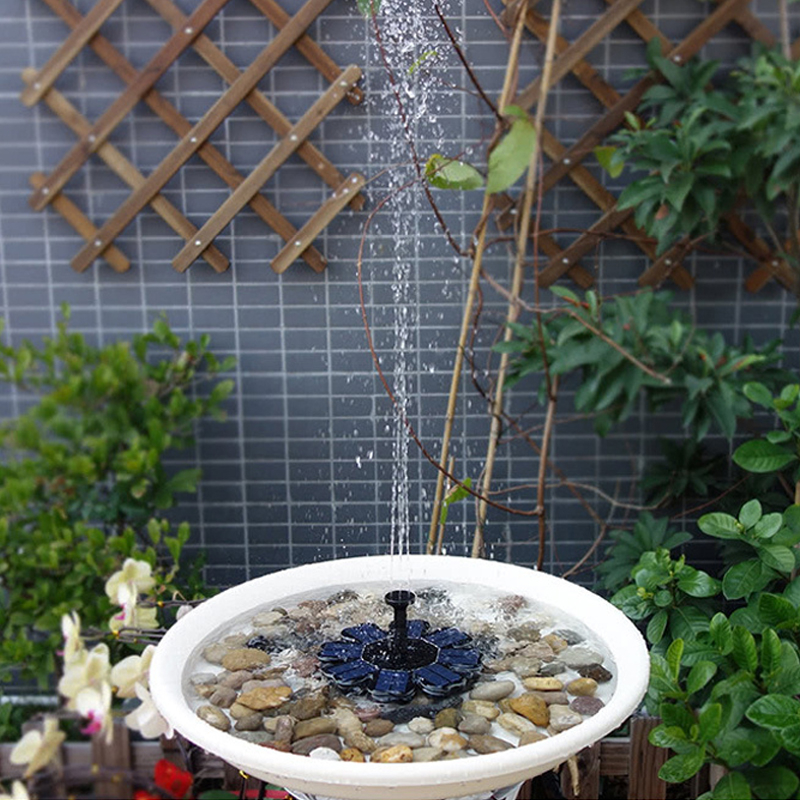 8V-16W-Mini-Fountain-Solar-Powered-Water-Pump-Floating-Outdoor-Bird-Pond-Garden-Decor--4-Nozzles-1709497-9