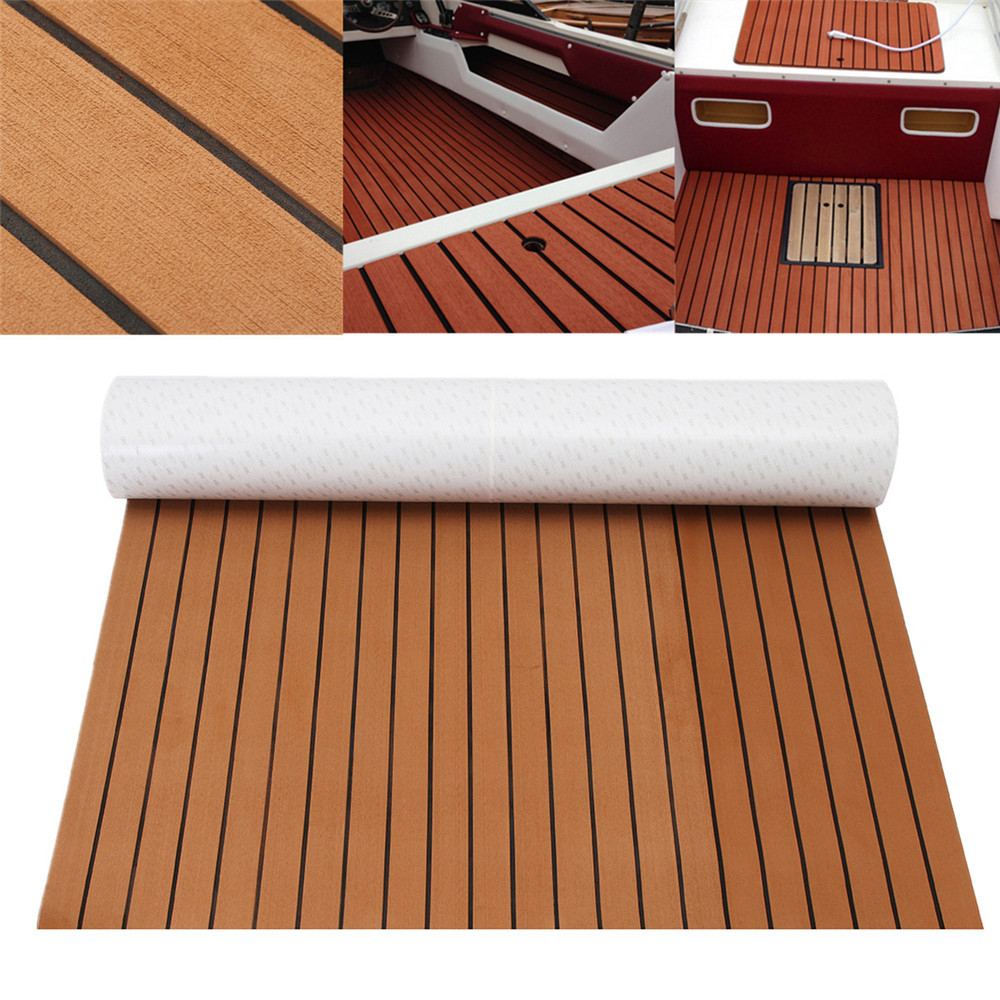 1200mmx2400mmx5mm-EVA-Foam-Faux-Teak-Sheet-Boat-Yacht-Synthetic-Teak-Decking-Brown-1185719-9