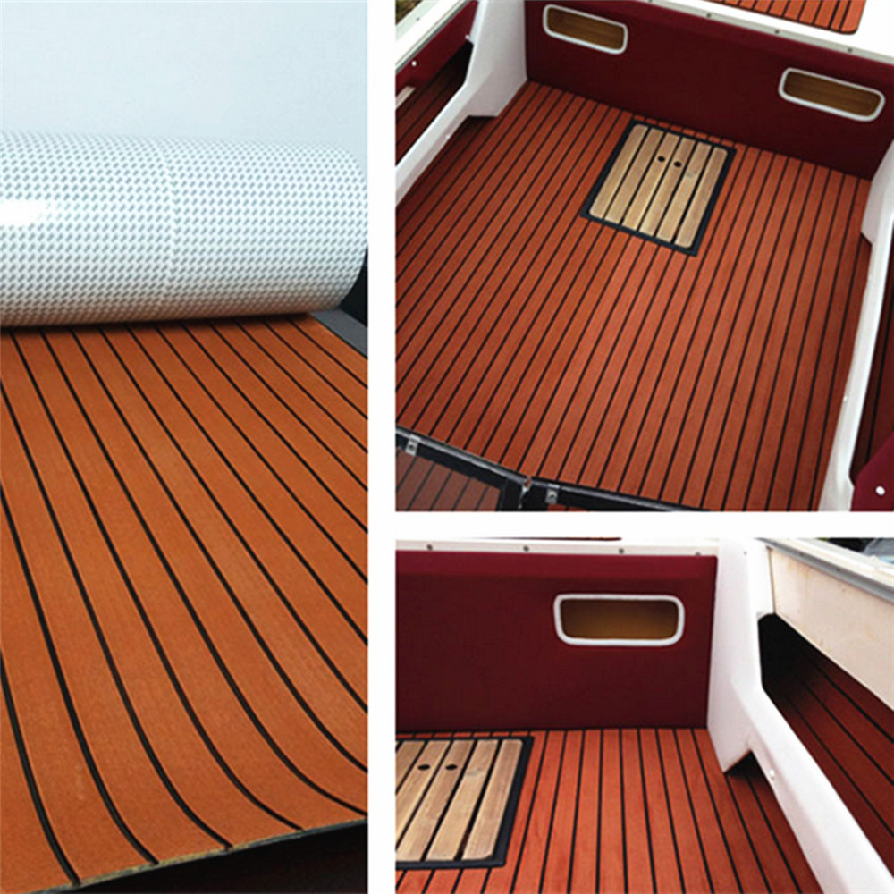 1200mmx2400mmx5mm-EVA-Foam-Faux-Teak-Sheet-Boat-Yacht-Synthetic-Teak-Decking-Brown-1185719-10