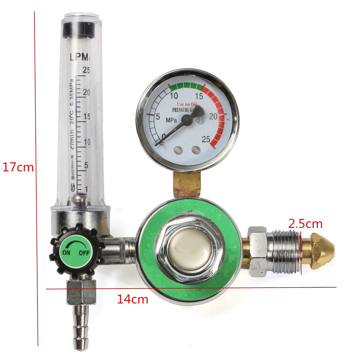 Argon-CO2-Gas-Mig-Tig-Flow-Meter-Welding-Weld-Regulator-Gauge-Welder-GGA580-Fits-1062642-9