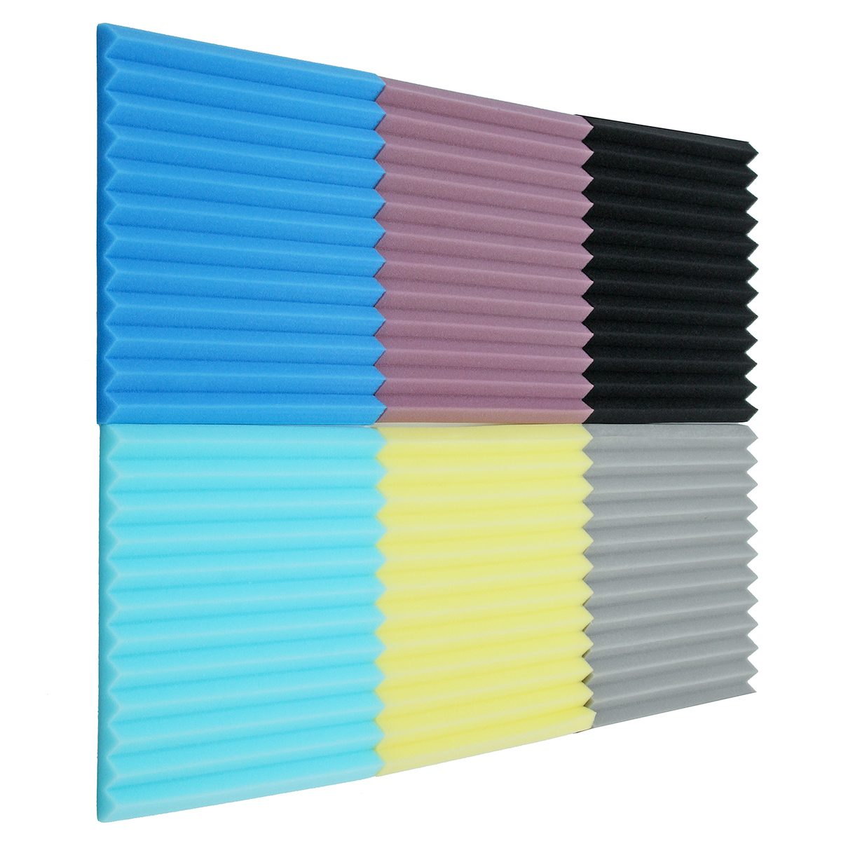 12Pcs-Wedge-Acoustic-Foam-Panels-25mm-Sound-Proofing-Foam-Room-Studio-Tile-Treatments-1706826-3