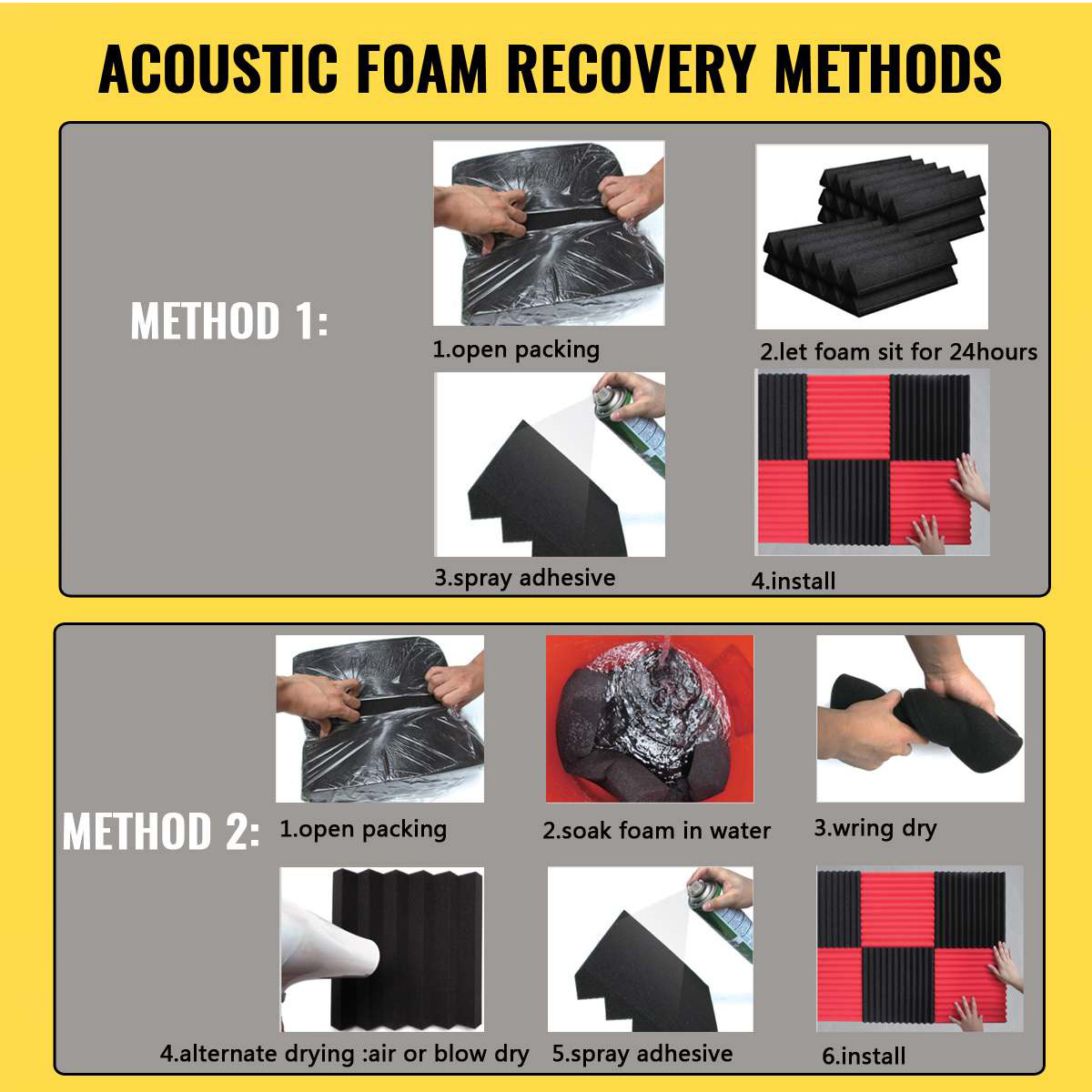 24Pcs-Acoustic-Panels-Tiles-Studio-Soundproofing-Insulation-Closed-Cell-Foam-1761610-3