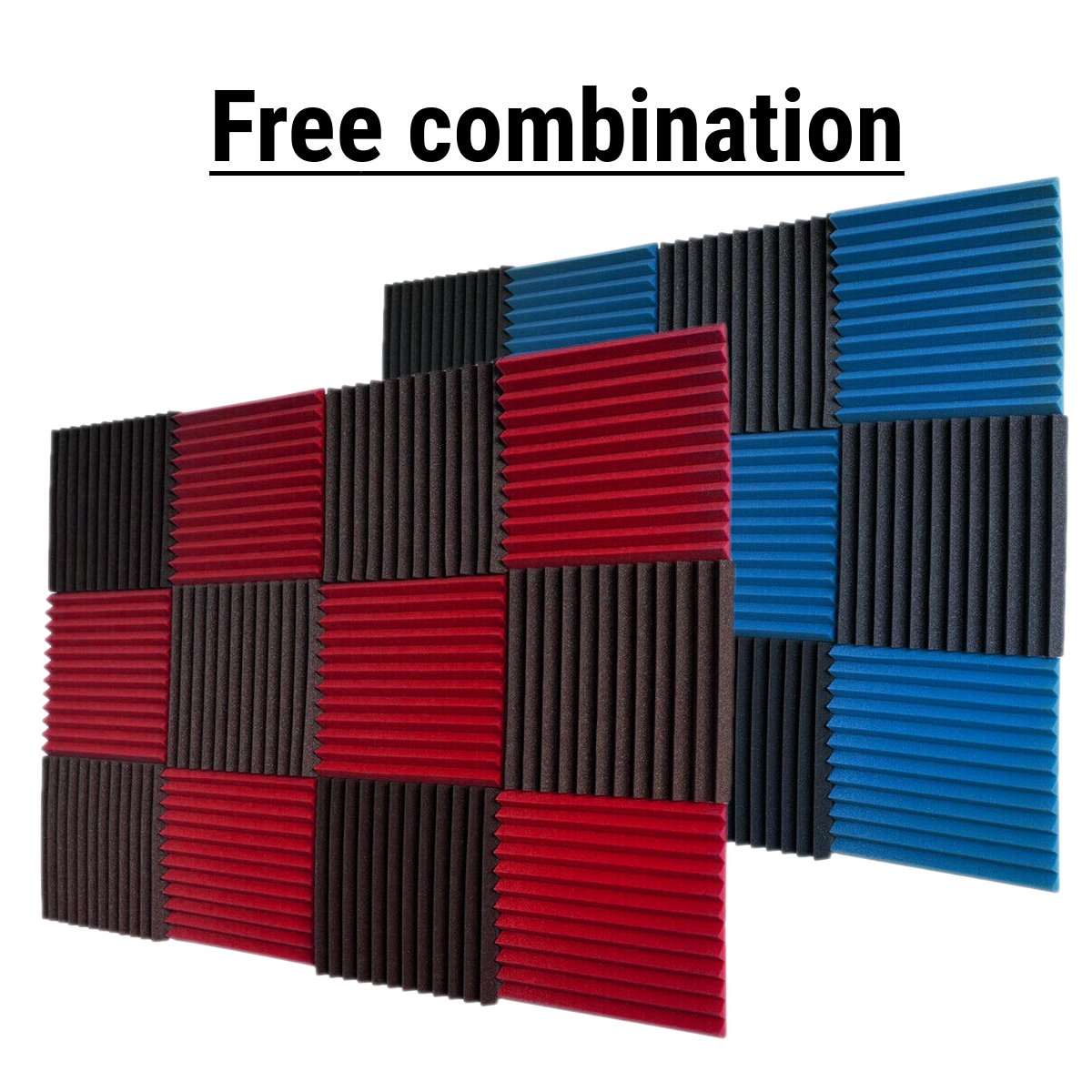 6PCS-Acoustic-Foam-Panel-Sound-Stop-Absorption-Sponge-Studio-KTV-25x25x2cm-1761612-6