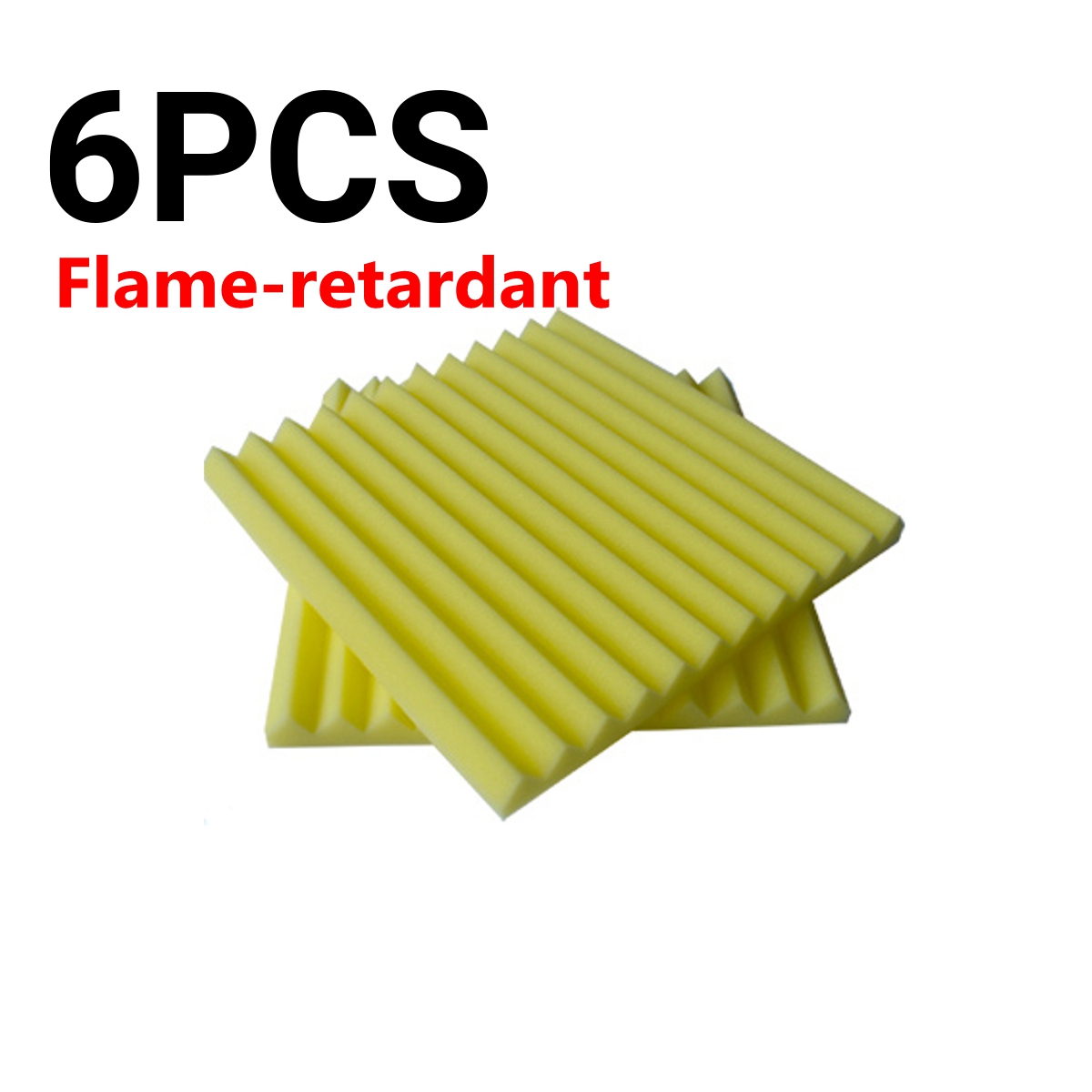 6PCS-Acoustic-Foam-Panel-Sound-Stop-Absorption-Sponge-Studio-KTV-25x25x2cm-1761612-10