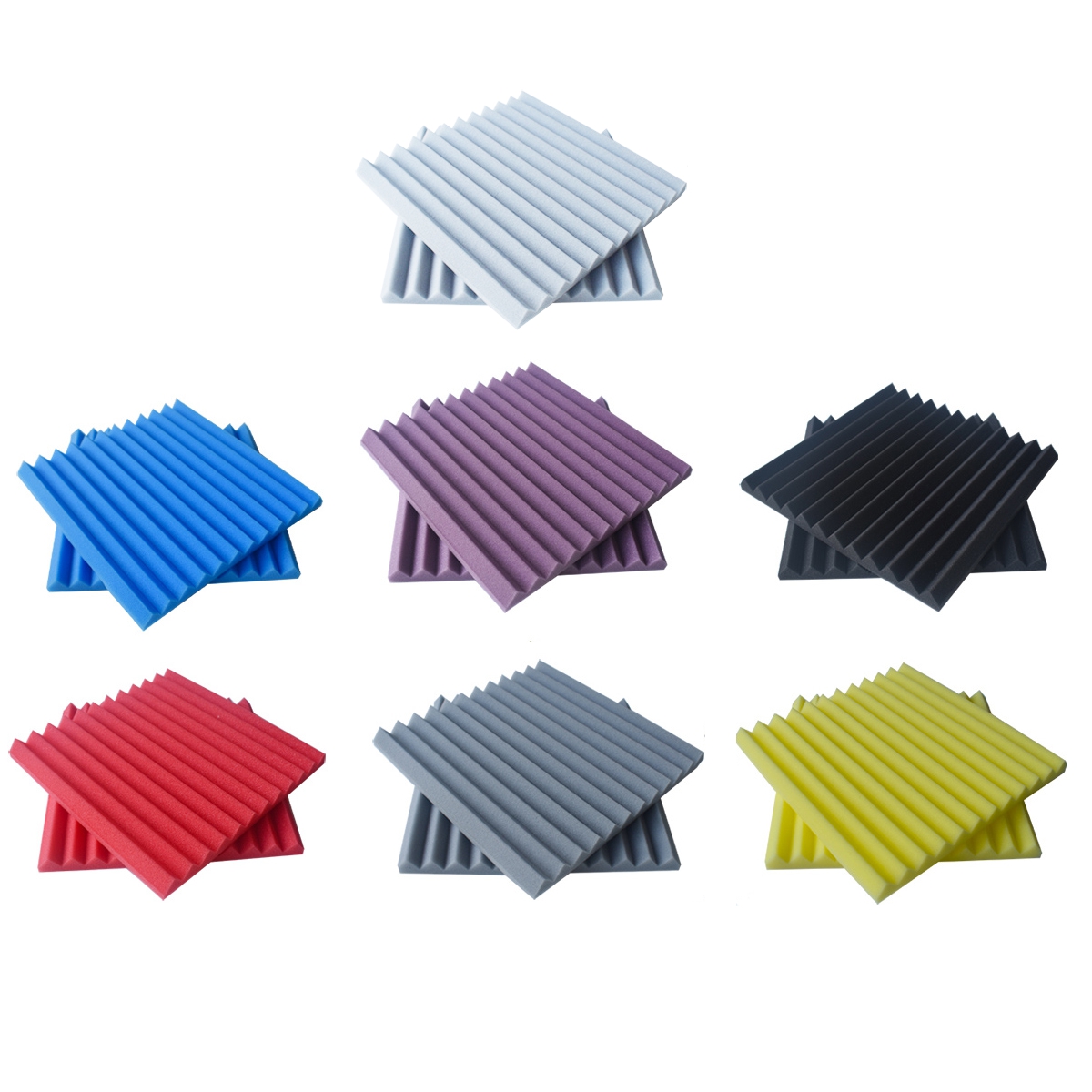 6PCS-Acoustic-Foam-Panel-Sound-Stop-Absorption-Sponge-Studio-KTV-Home-25x25x3cm-1761603-11