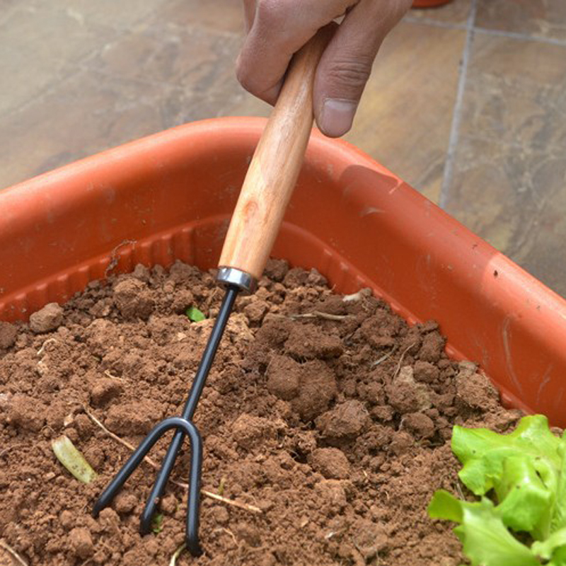 3Pcs-Garden-Hand-Tools-Set-Iron-Gardening-Shovel-Spade-Rake-Trowel-Wood-Handle-1124857-2