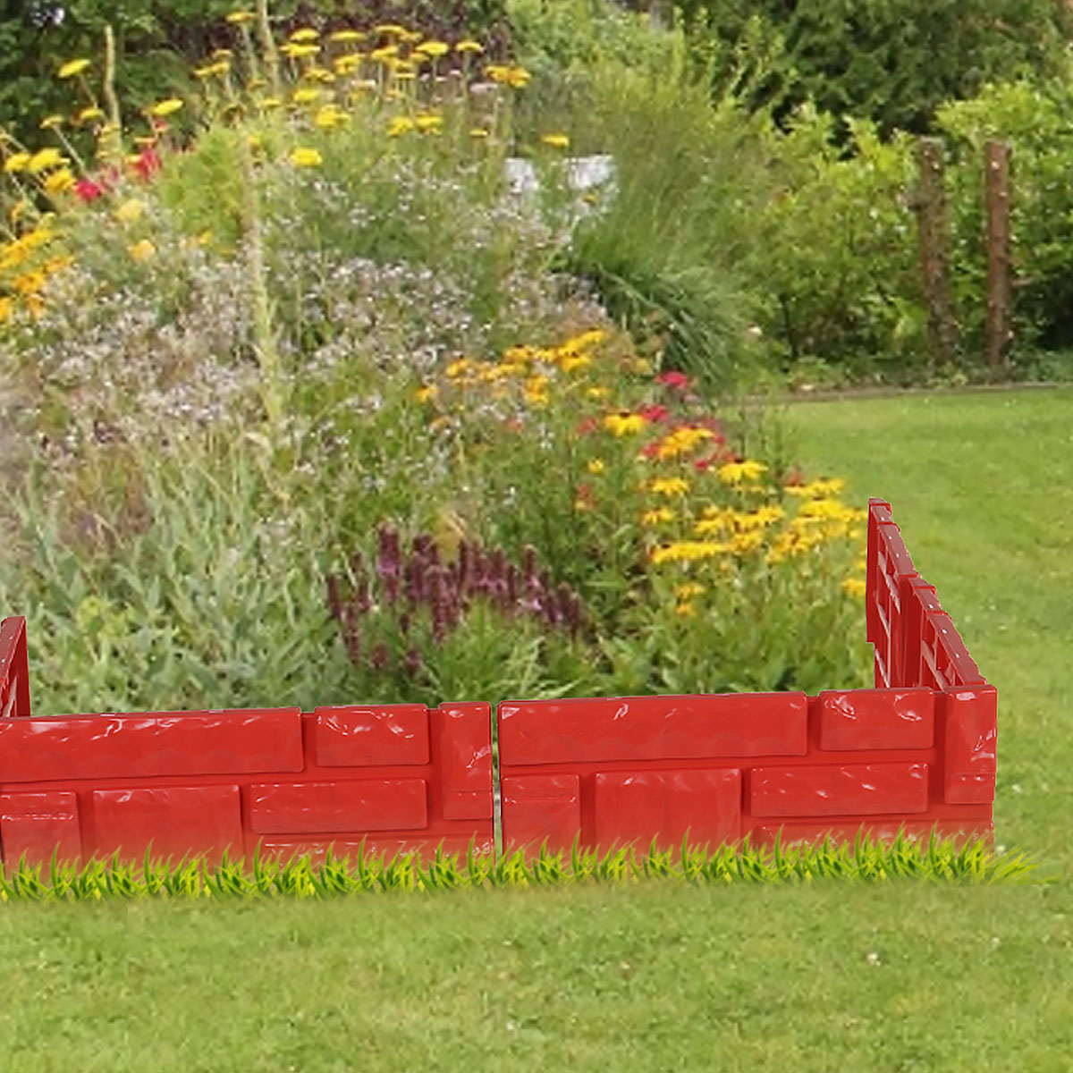 5PCS-Plastic-Garden-Fence-Panels-Garden-Fencing-Lawn-Edging-Plant-Border-Fence-1738338-3
