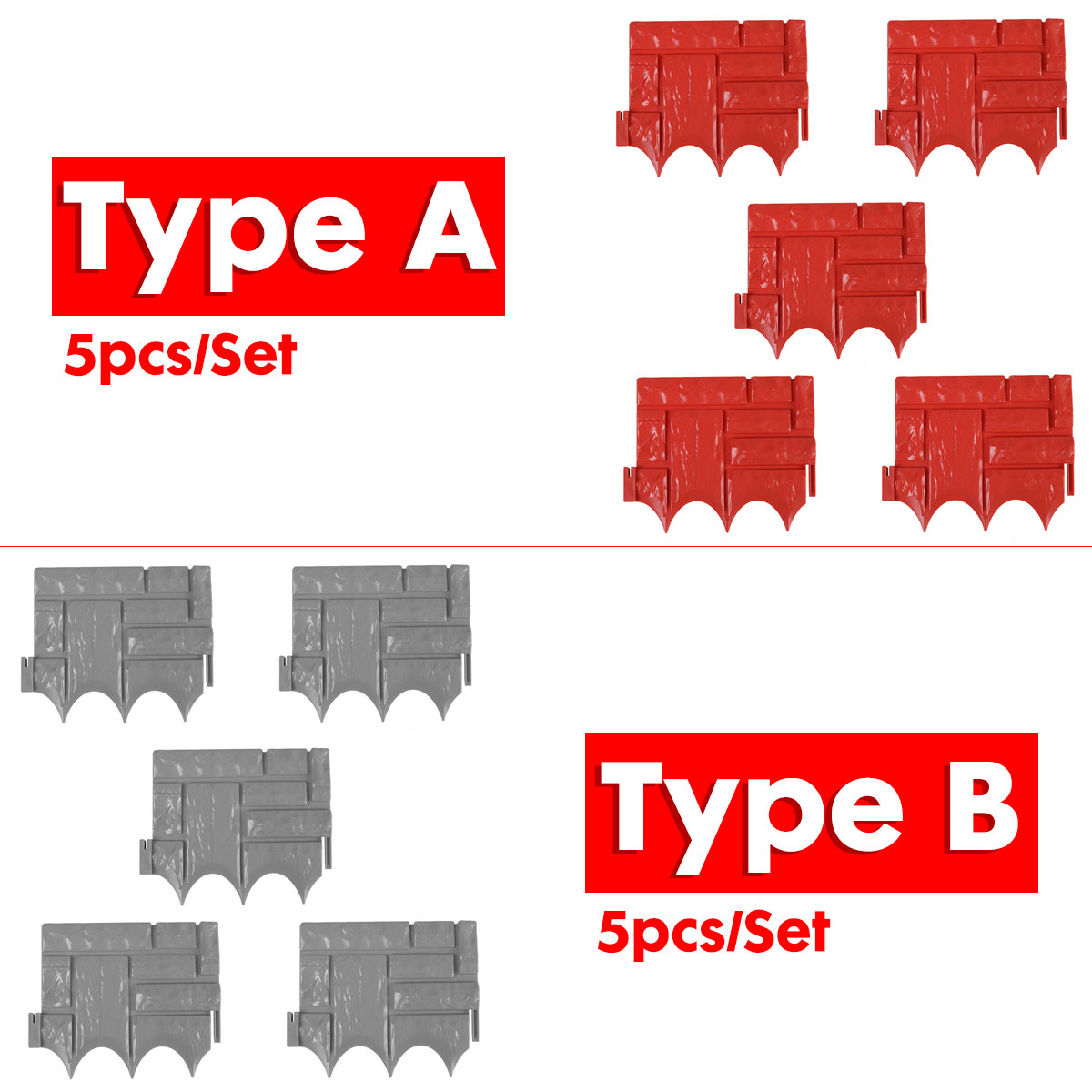 5PCS-Plastic-Garden-Fence-Panels-Garden-Fencing-Lawn-Edging-Plant-Border-Fence-1738338-5