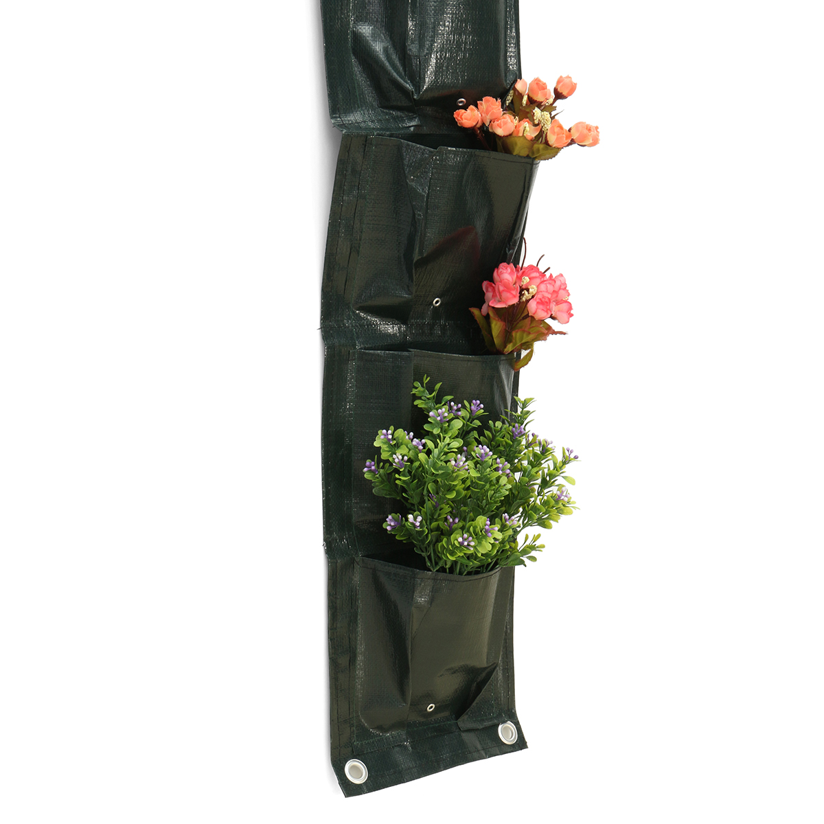 8-Pockets-Home-Garden-Balcony-Plant-Bags-Hanging-Flower-Pot-PE-Planting-Grow-Storage-Bag-1254016-2