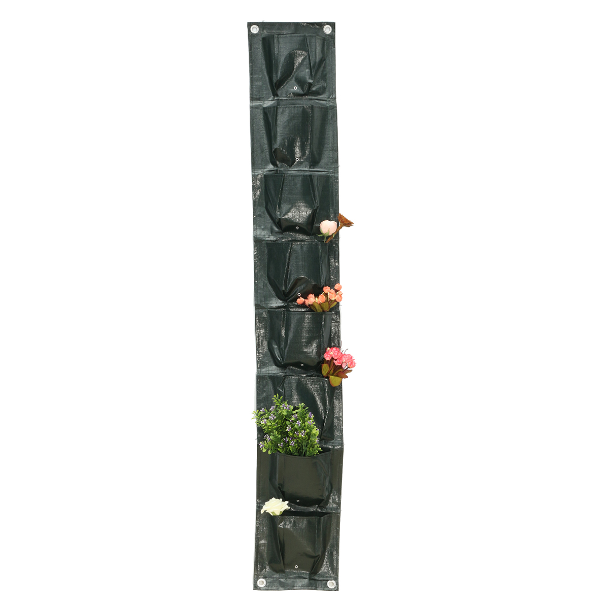 8-Pockets-Home-Garden-Balcony-Plant-Bags-Hanging-Flower-Pot-PE-Planting-Grow-Storage-Bag-1254016-3