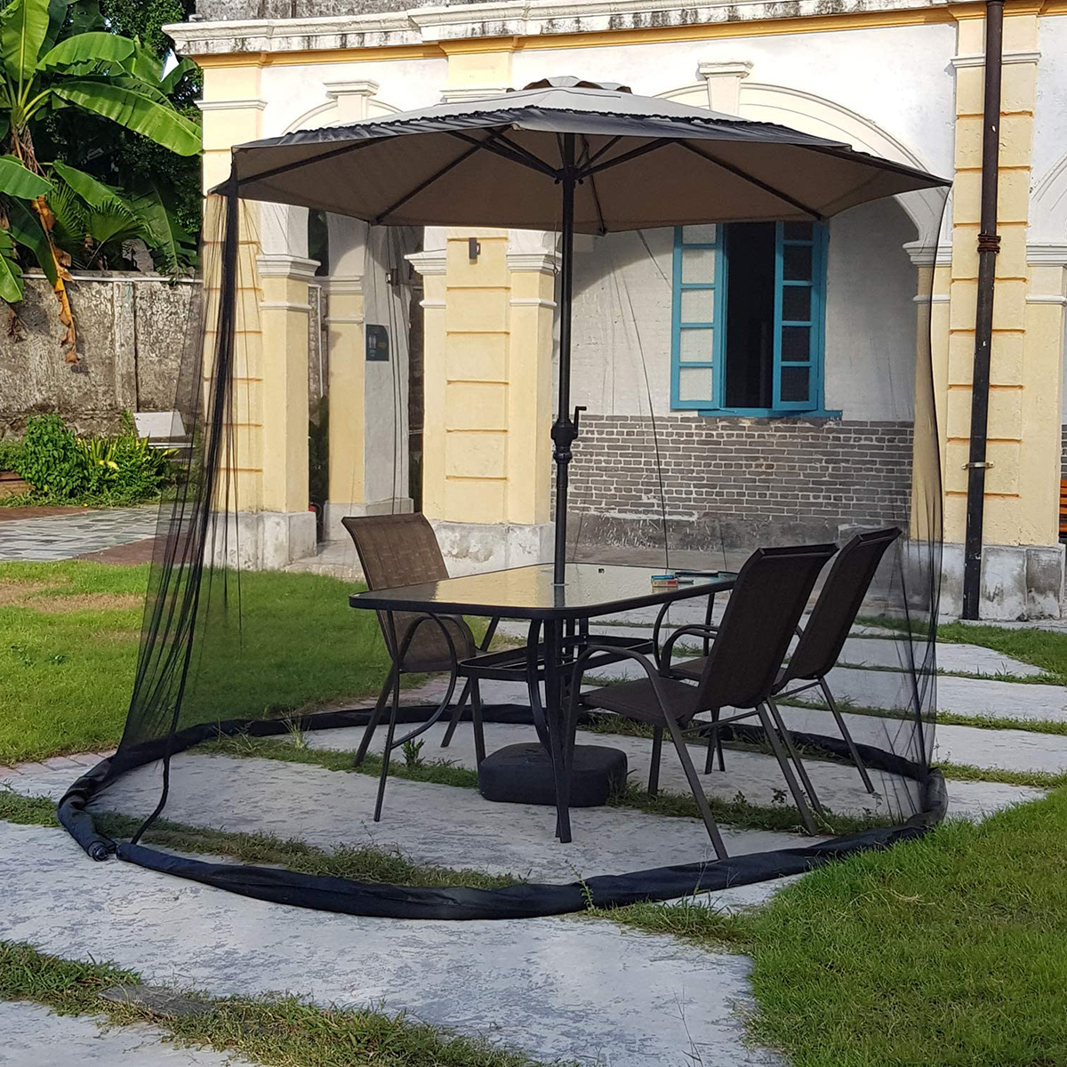 9ft-Garden-Outdoor-Patio-Umbrella-Table-Screen-Cover-Net-Mosquito-Insect-Net-1751979-2
