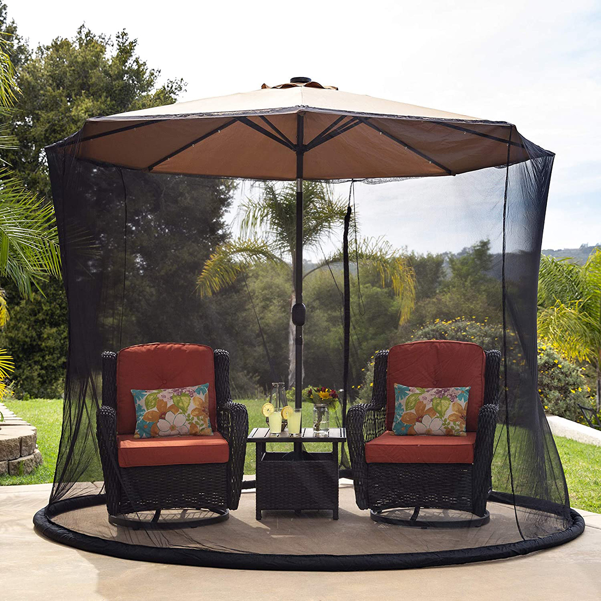 9ft-Garden-Outdoor-Patio-Umbrella-Table-Screen-Cover-Net-Mosquito-Insect-Net-1751979-3