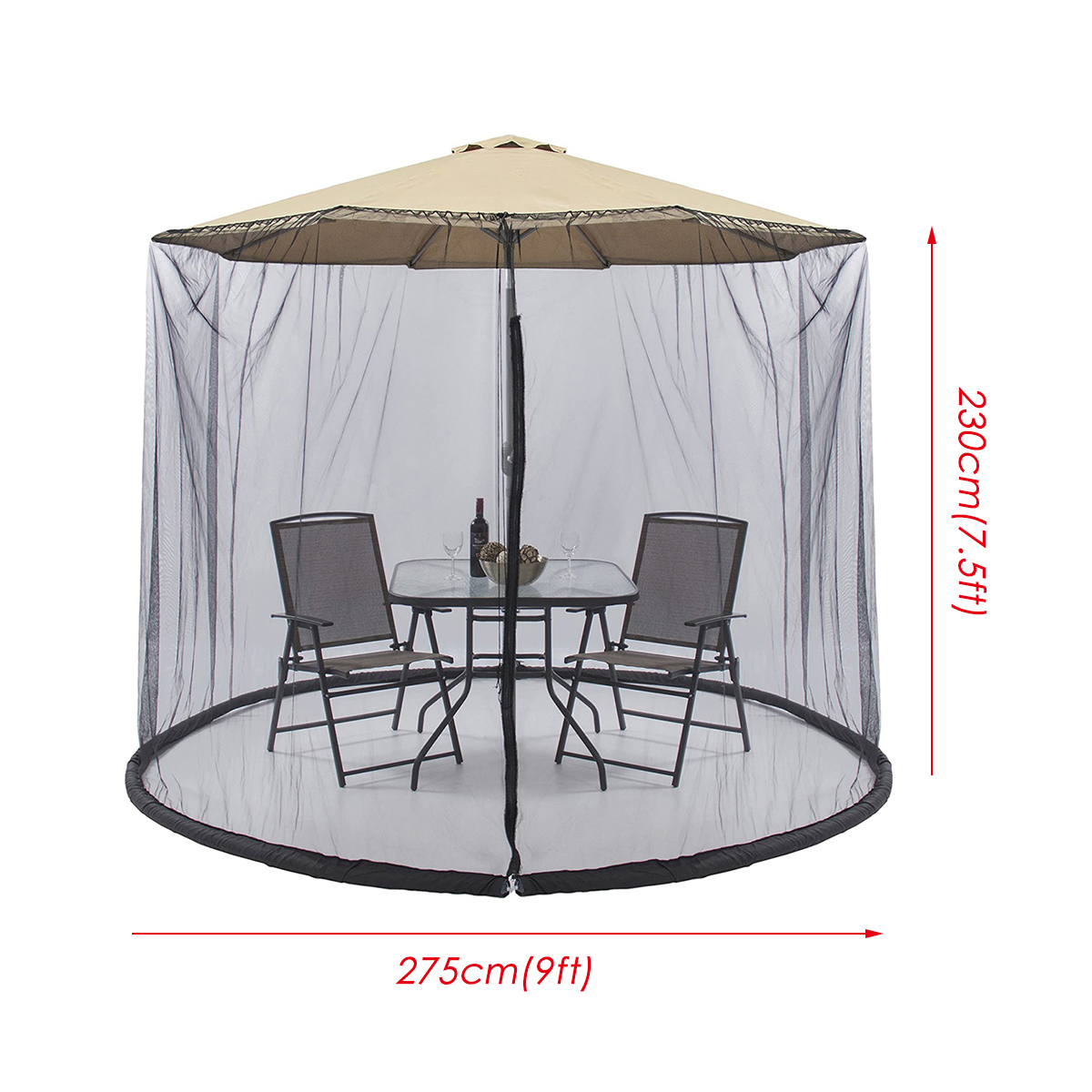 9ft-Garden-Outdoor-Patio-Umbrella-Table-Screen-Cover-Net-Mosquito-Insect-Net-1751979-7