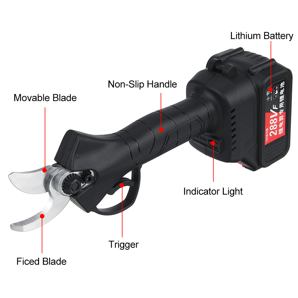 1000W-4-Speeds-Electric-Pruning-Shears-Garden-Scissor-Hedge-Trimmer-w-1pc-Battery-1806962-7