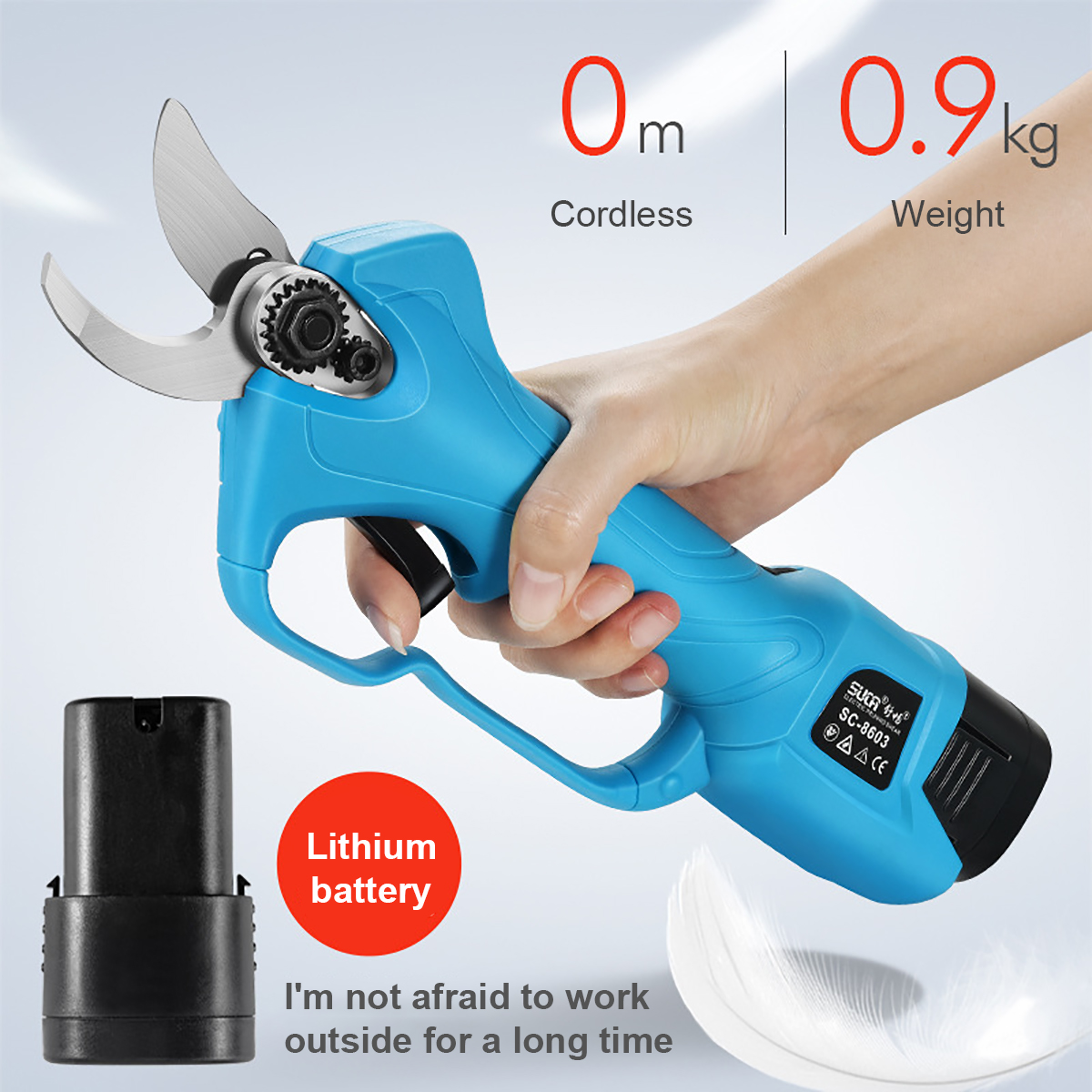 168V-2000mAh-25-32mm-Cordless-Secateur-Electric-Pruning-Shear-Telescopic-Pole-Branch-Cutter-Scissor-1938007-12