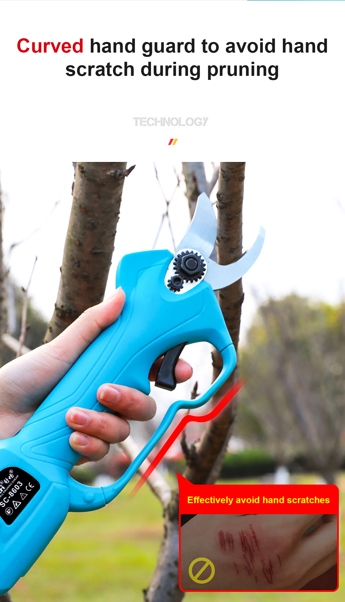 168V-2000mAh-25-32mm-Cordless-Secateur-Electric-Pruning-Shear-Telescopic-Pole-Branch-Cutter-Scissor-1938007-16