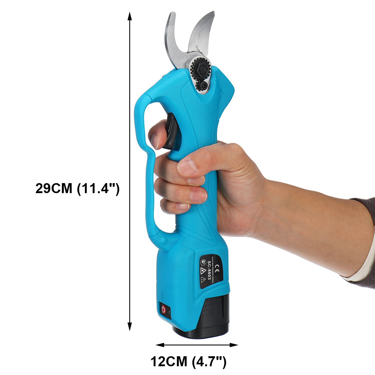 168V-2000mAh-25-32mm-Cordless-Secateur-Electric-Pruning-Shear-Telescopic-Pole-Branch-Cutter-Scissor-1938007-3