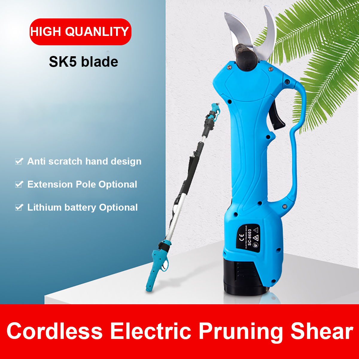168V-2000mAh-25-32mm-Cordless-Secateur-Electric-Pruning-Shear-Telescopic-Pole-Branch-Cutter-Scissor-1938007-6