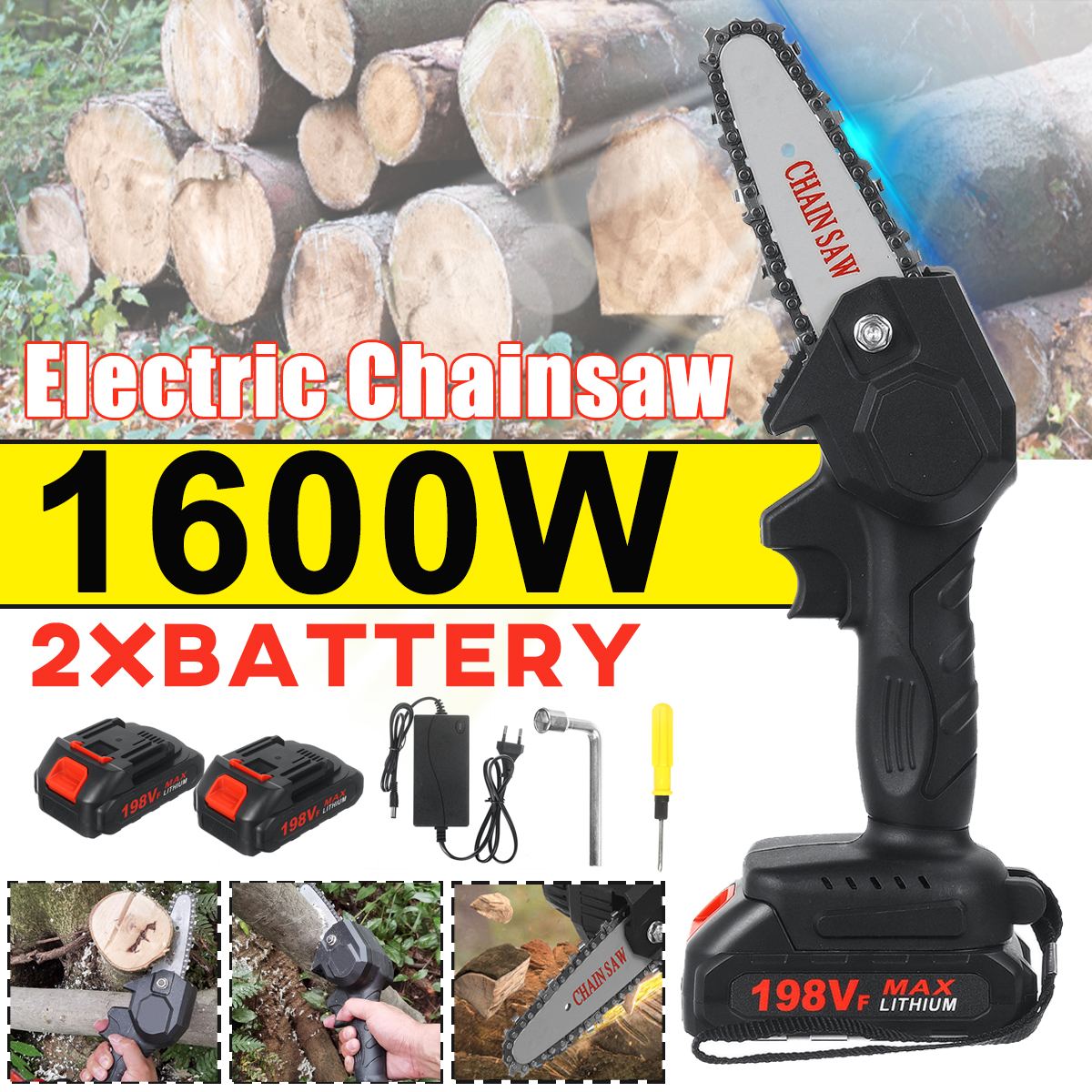 21V-4-Inch-600W-Electric-Chain-Saw-Handheld-Cordless-Rechargeable-Portable-Woodworking-Saw-W-012pcs--1807522-1