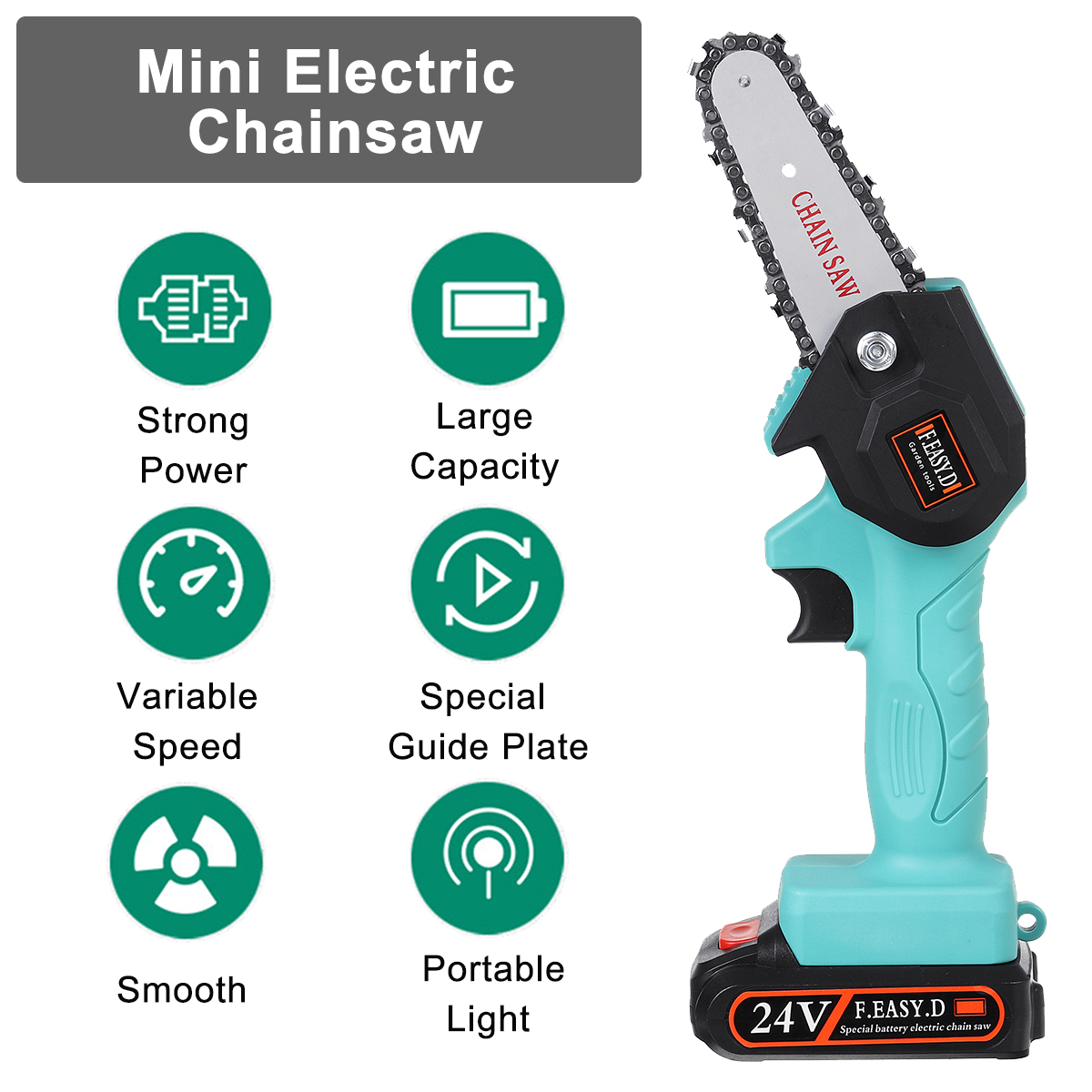 24V-550W-Rechargeable-Mini-Electric-Chainsaw-Handheld-Wood-Pruning-Saw-Kit-1777015-3