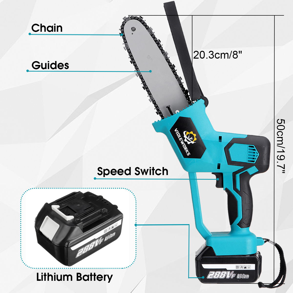 288VF-8Inch-Cordless-Electric-Chainsaws-One-Hand-Saw-Chain-Saw-Woodworking-Tool-W-12pcs-Battery-1835929-6