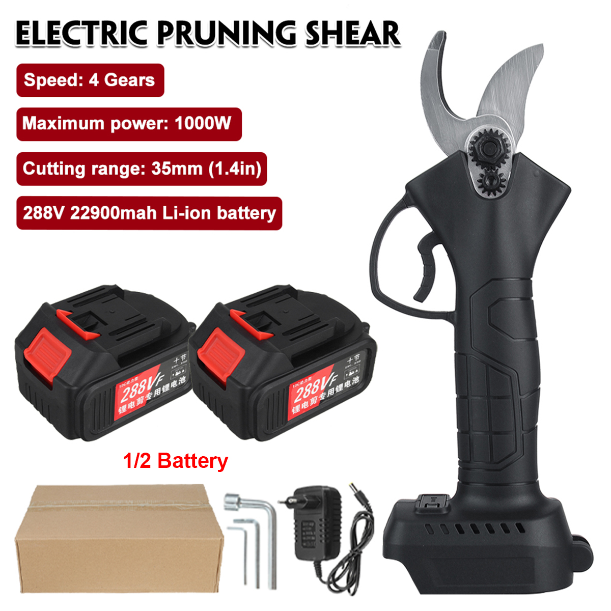 288VF-Cordless-Rechargeable-Electric-Pruning-Shears-Garden-Scissor-Hedge-Trimmer-W-12pcs-Battery-Als-1833048-2