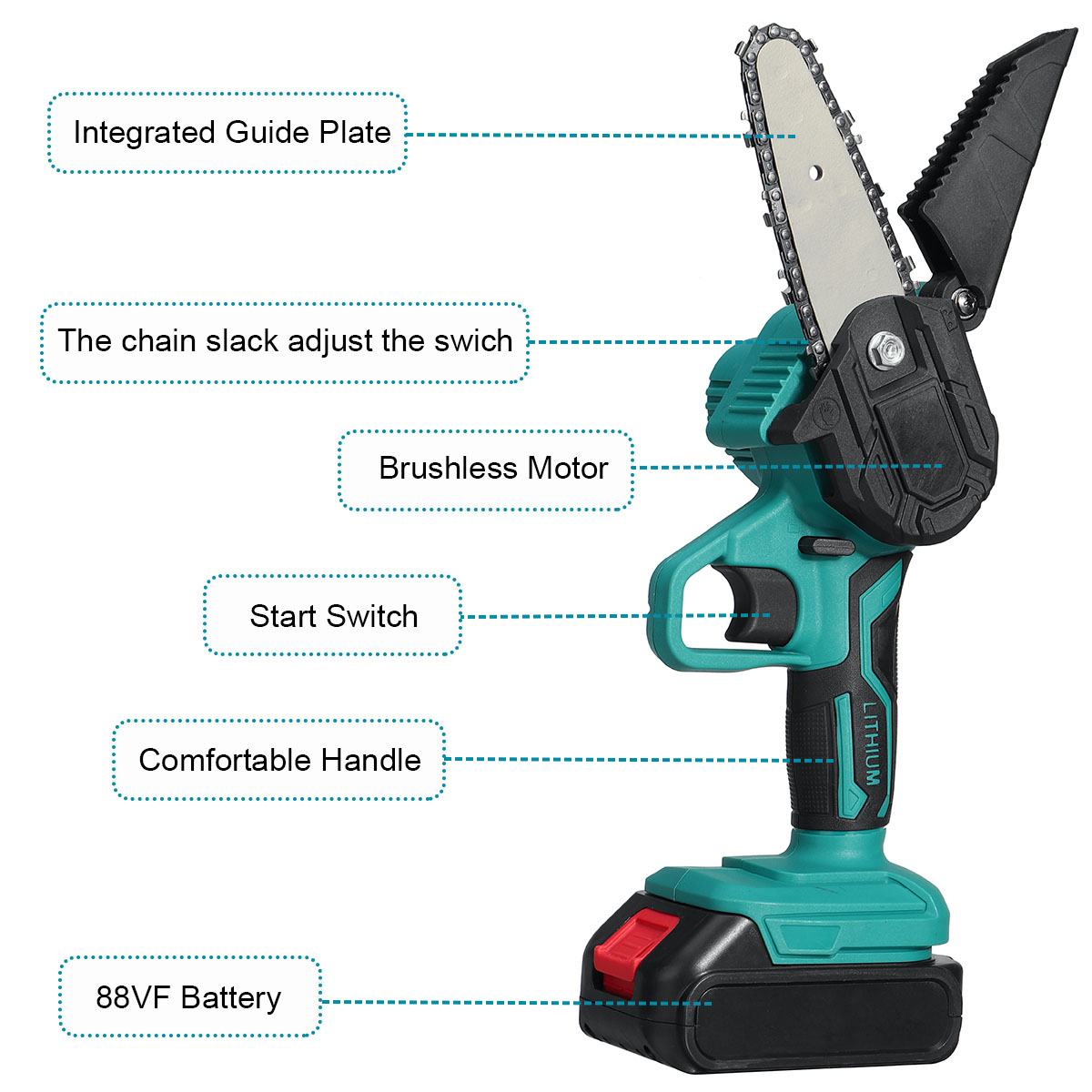 4-Inch-26V-Cordless-Electric-Chain-Saw-600W-One-Hand-Saw-Woodworking-Tool-W-None12-Battery-Wood-Cutt-1867835-10