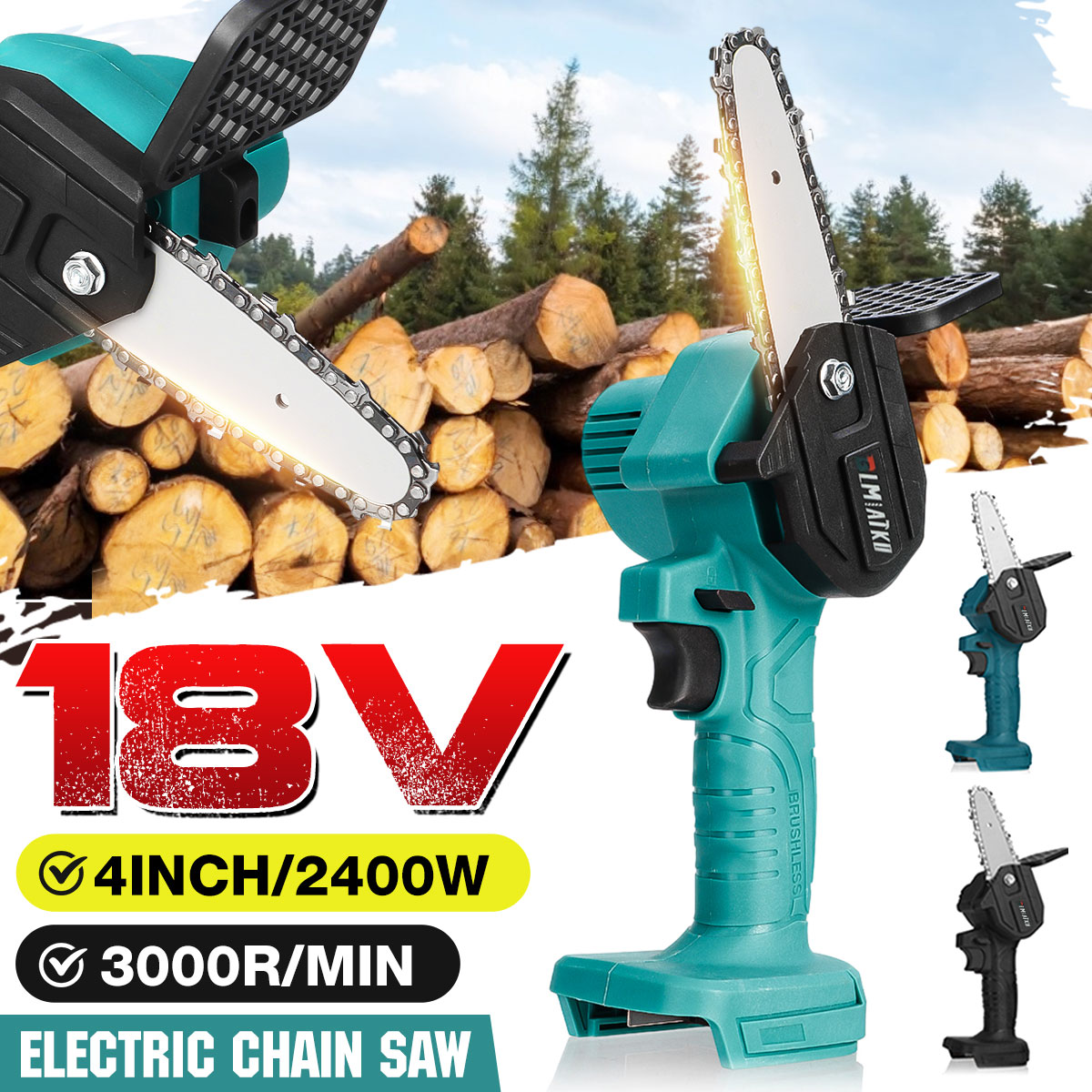 4Inch-2500W-Electric-Chain-Saw-Portable-Woodworking-Wood-Cutter-For-Makita-18V-Battery-1852917-2