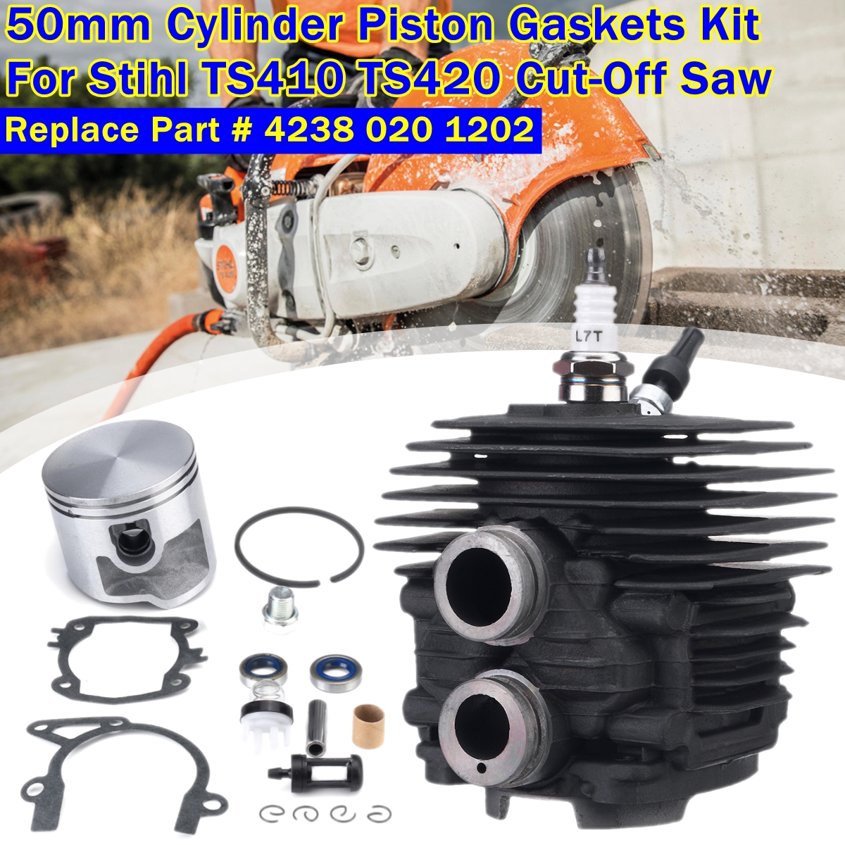 50mm-Cylinder-Piston-Gaskets-Kit-for-Stihl-TS410-TS420-TS-410-420-Cut-Off-Saw-1769528-1