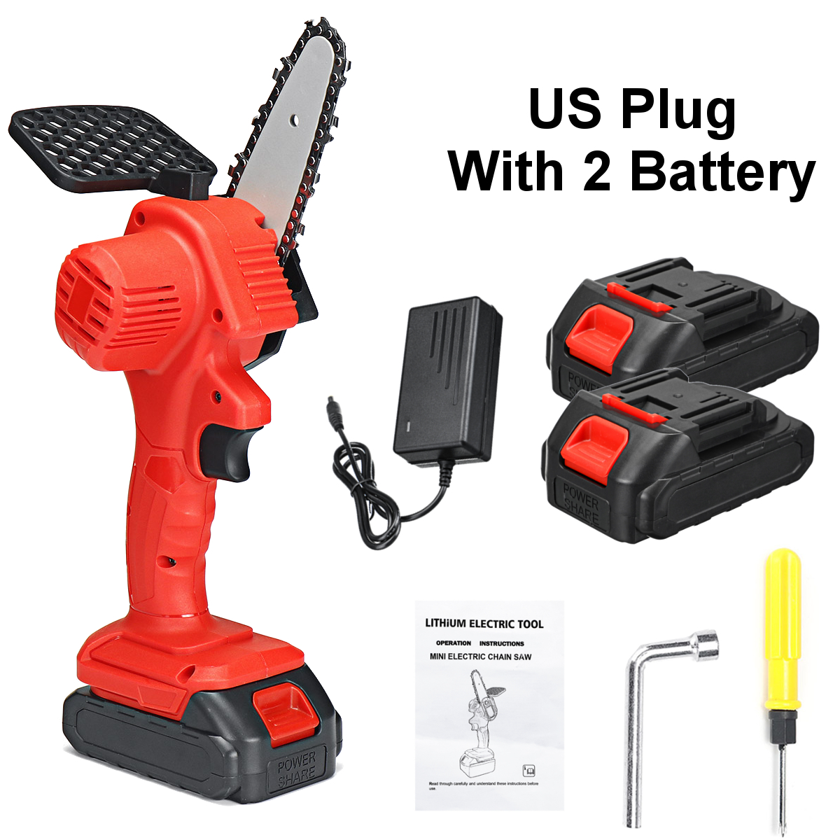550W-24V-4-Mini-Cordless-Electric-Chain-Saw-One-Hand-Woodworking-Wood-Cutter-W-2pcs-Battery-1800750-11
