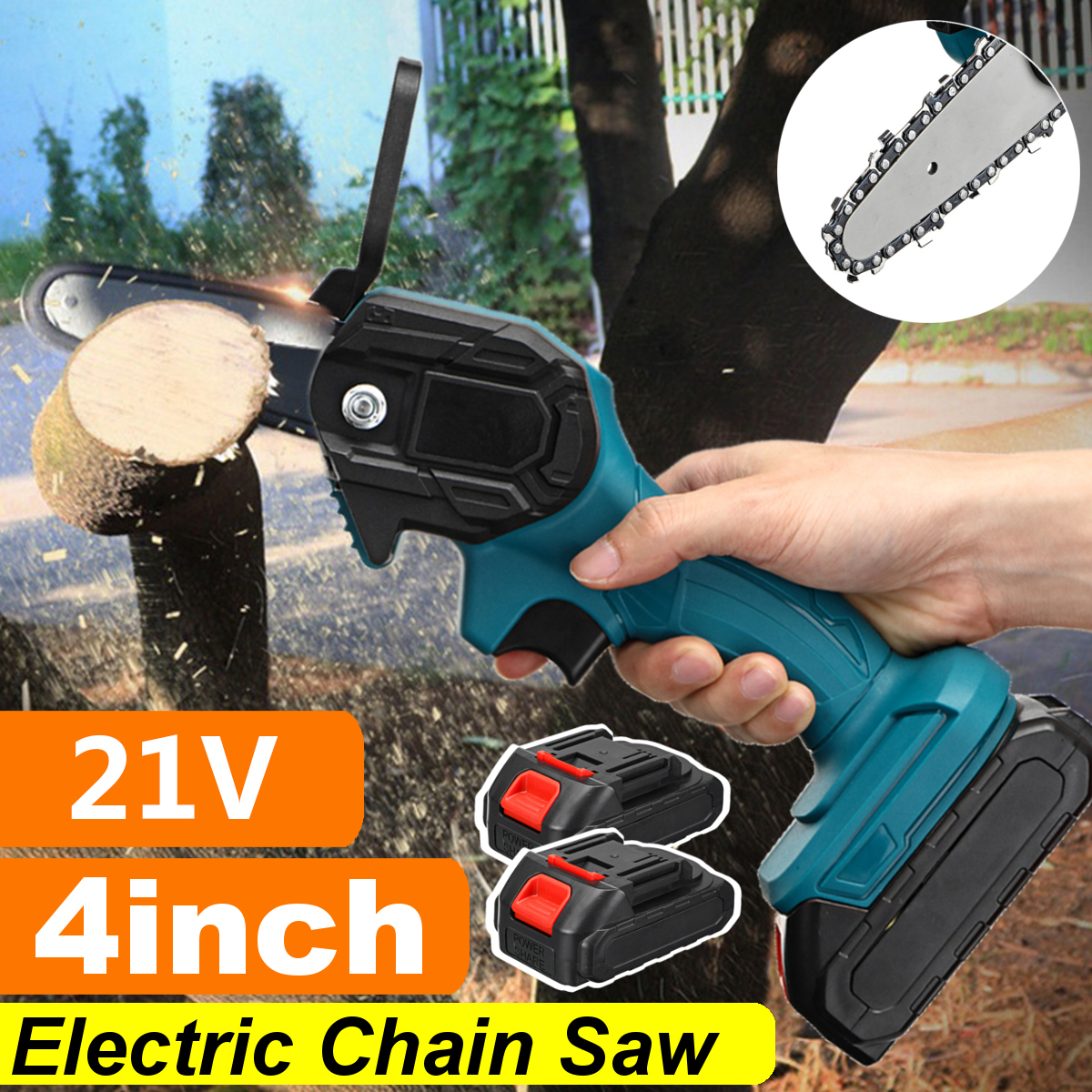 550W-48VF-4-Mini-Cordless-One-Hand-Electric-Chain-Saw-Woodworking-Wood-Cutter-W-2pcs-Battery-1847047-2
