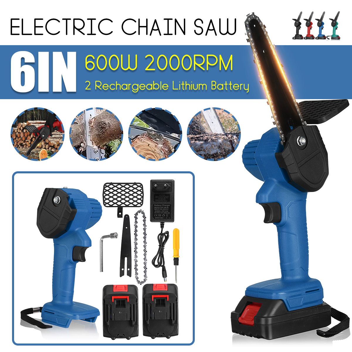 6-Inch-Electric-Chain-Saw-Portable-Woodworking-Tool-Wood-Cutter-Chainsaw-W-12pcs-Battery-1845863-2