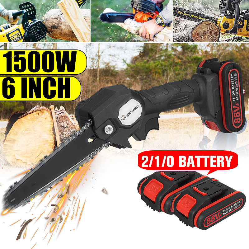 88VF-1200W-6Inch-Electric-Cordless-One-Hand-Saw-Chain-Saw-Woodworking-Tool-Kit-W-2pcs-Battery-1830645-1