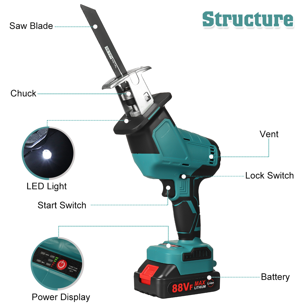 88VF-15mm-3000rpm-Portable-Electric-Cordless-Reciprocating-Saw-Pruning-Chain-Saw-Rechargeable-Woodwo-1918612-7