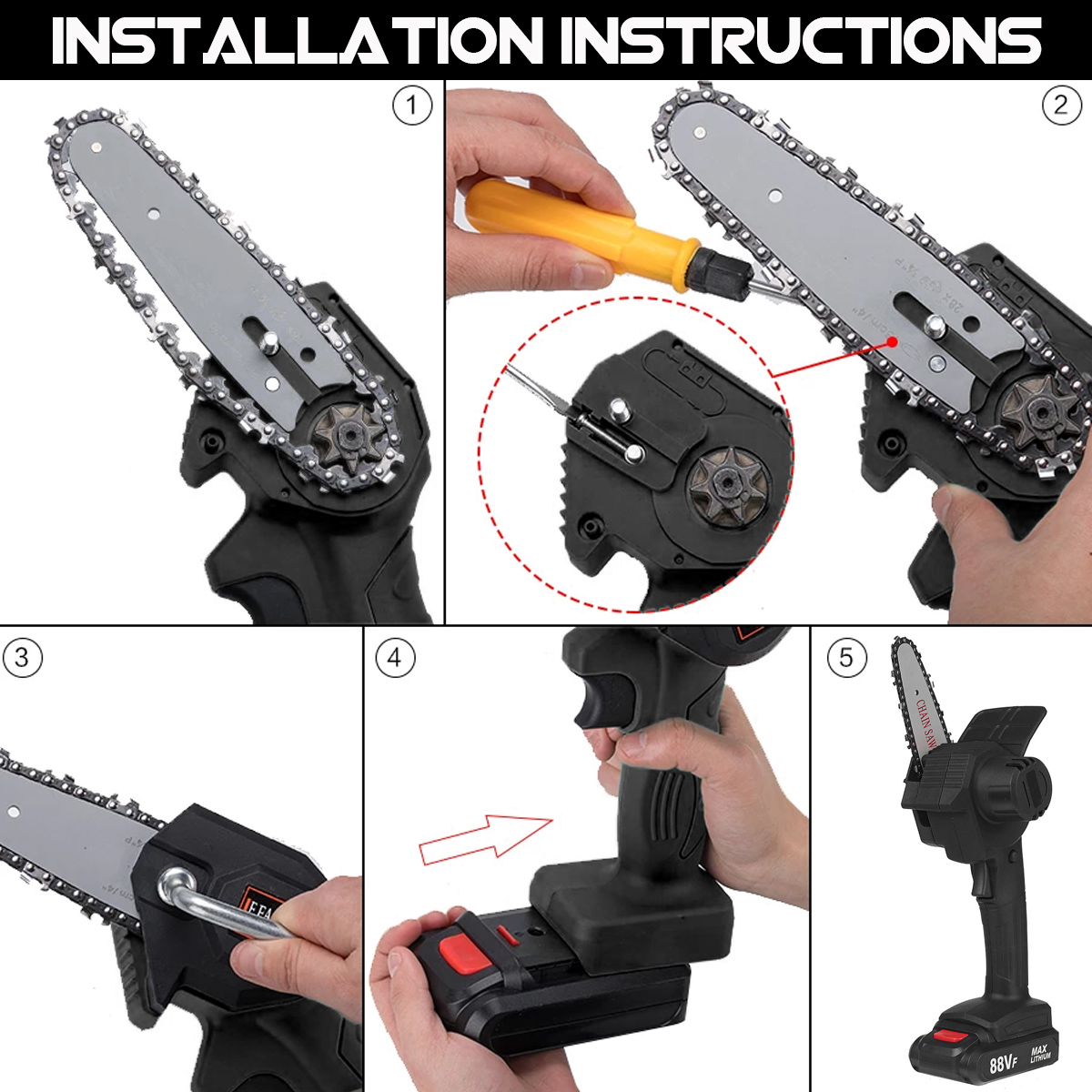 88VF-4Inch-Electric-Chain-Saw-Woodworking-Wood-Cutter-One-Hand-Saw-W-12-Battery-1879552-5