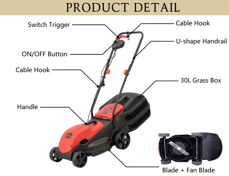 BODA-110V-1200W-Electric-Lawn-Mower-Hand-Push-Gardening-Grass-Trimmer-Weeding-Machine-1047642-5