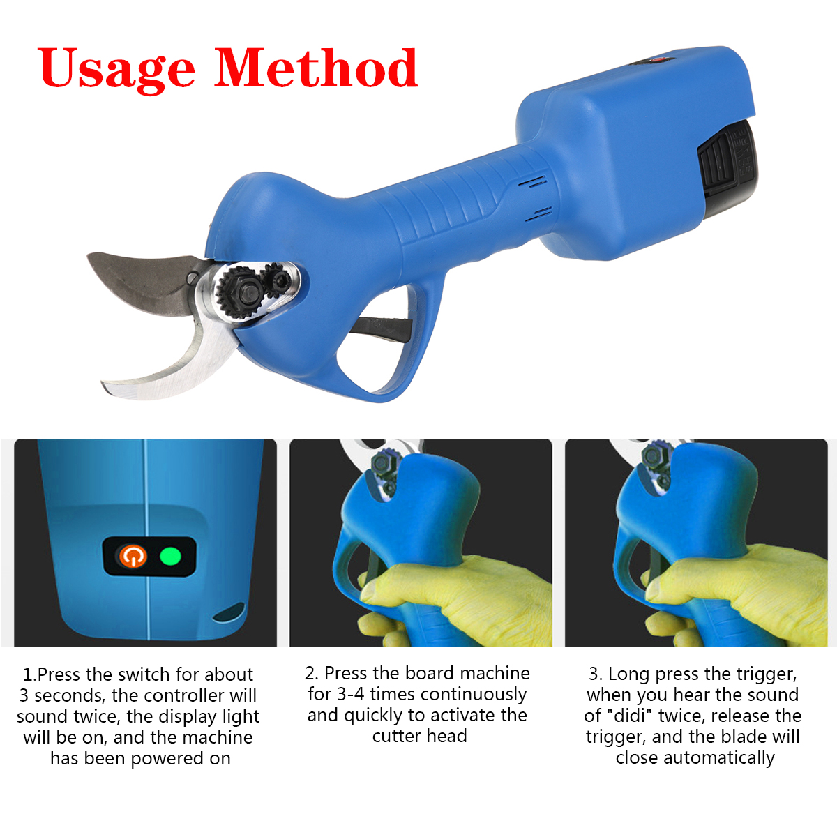 Doersupp-168V-Cordless-Electric-Branch-Scissors-25mm-Pruning-Shears-Cutter-Tool-Trimmer-W-1-or-2pcs--1819099-15
