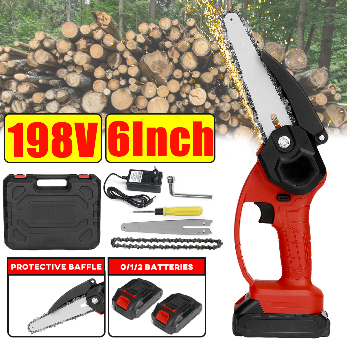 Handheld-Mini-Rechargable-Chainsaw-6-Electric-Chain-Saws-Stepless-Speed-Change-Wood-Work-Cutter-W-Ba-1837413-2