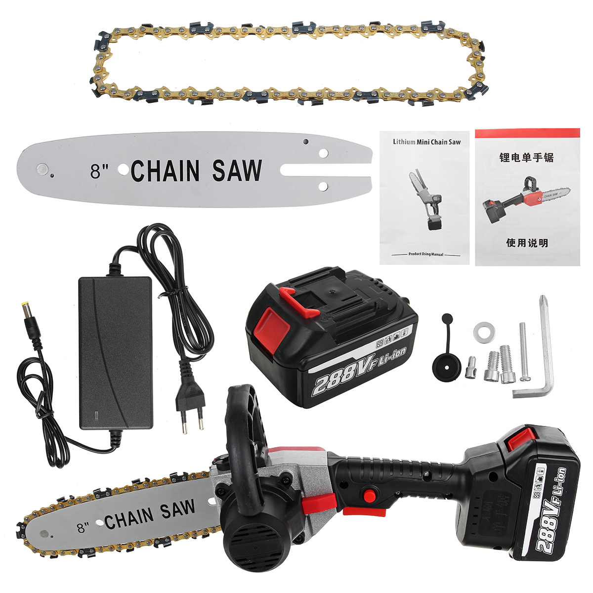 VIOLEWORKS-288VF-8-Inch-Cordless-Electric-Chain-Saw-Wood-Cutter-One-hand-Saw-Woodworking-Tool-Set-Wi-1793543-14
