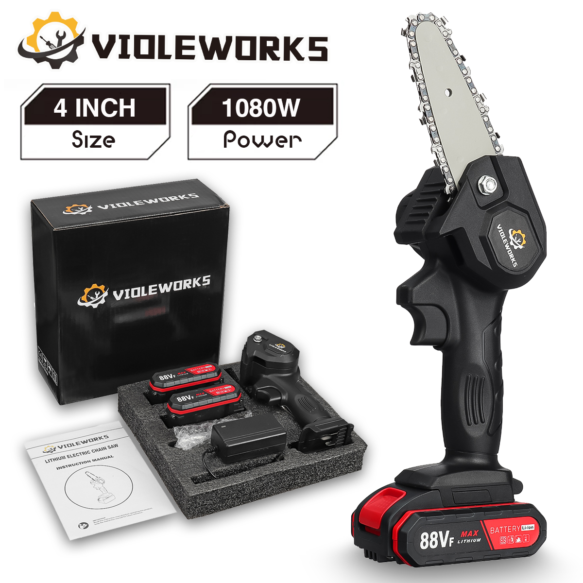VIOLEWORKS-4-Inches-88VF-Cordless-Electric-One-Hand-Saw-Chain-Saw-Woodworking-Cutting-Tool-W-1pc-or--1784749-3