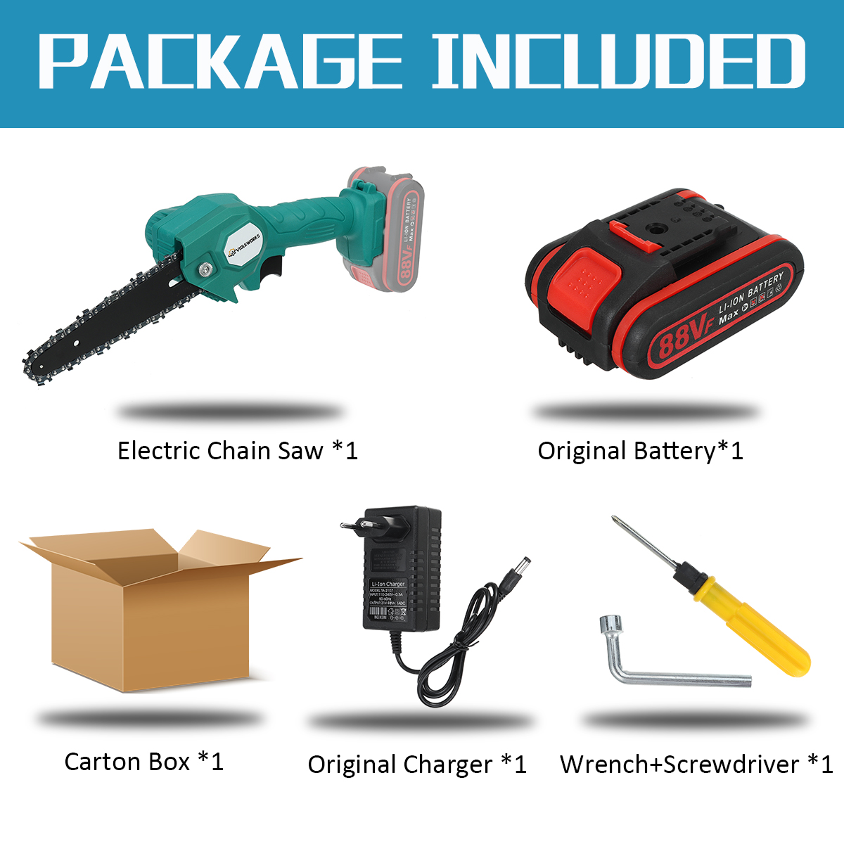 VIOLEWORKS-88VF-1200W-6-Inch-Electric-Cordless-One-Hand-Saw-Chain-Saw-Woodworking-Tool-Kit-1805447-4