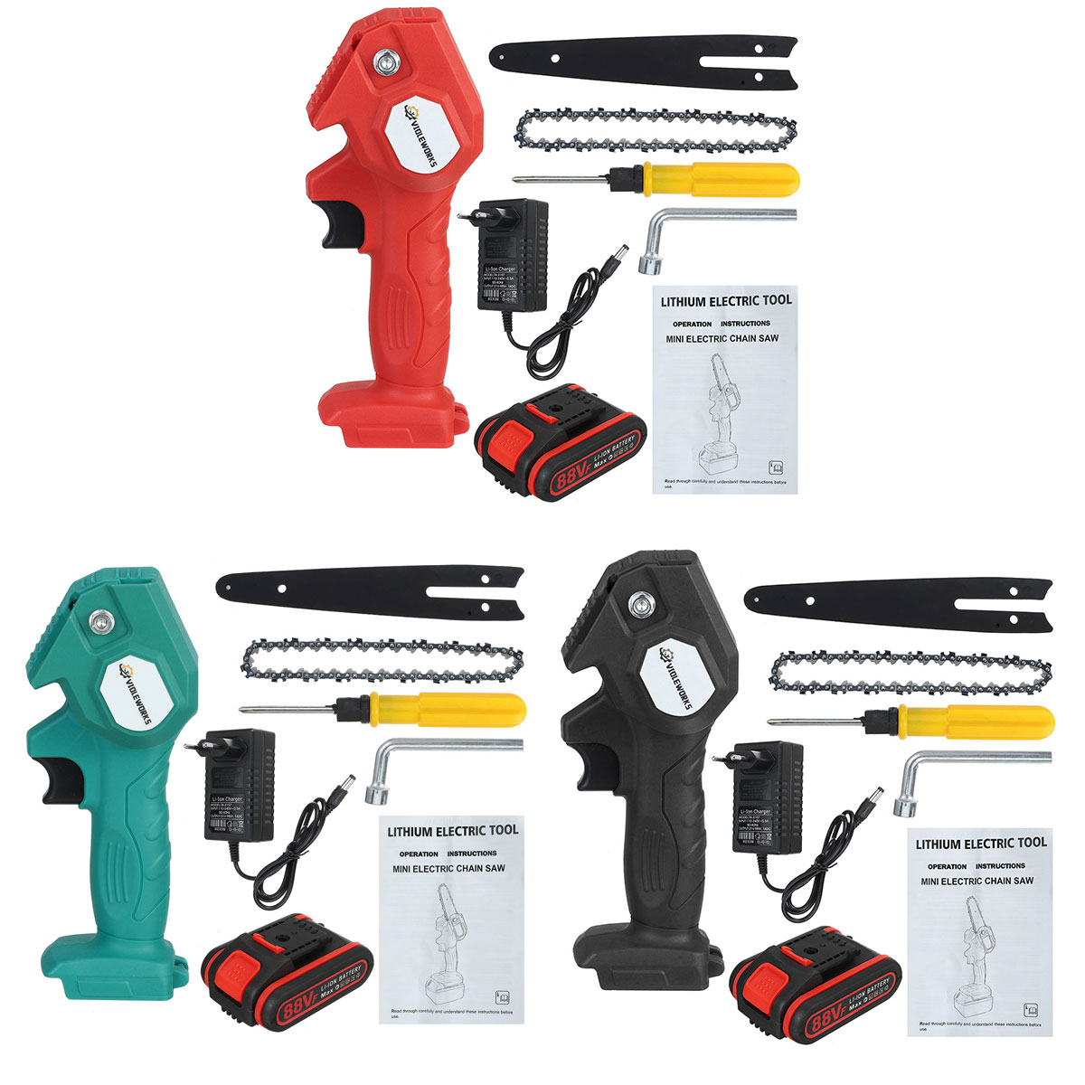 VIOLEWORKS-88VF-1200W-6-Inch-Electric-Cordless-One-Hand-Saw-Chain-Saw-Woodworking-Tool-Kit-1805447-6