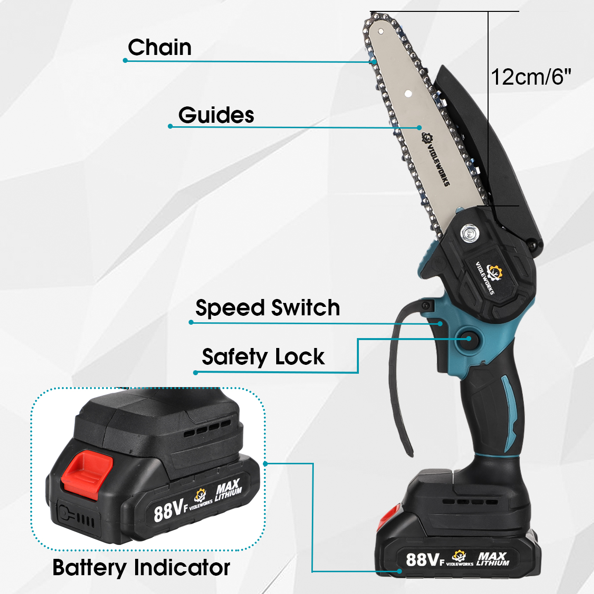 VIOLEWORKS-88VF-6-Inch-Electric-Chain-Saw-1500W-Cordless-One-Hand-Saws-Woodworking-Tool-Wood-Cutter--1862023-7