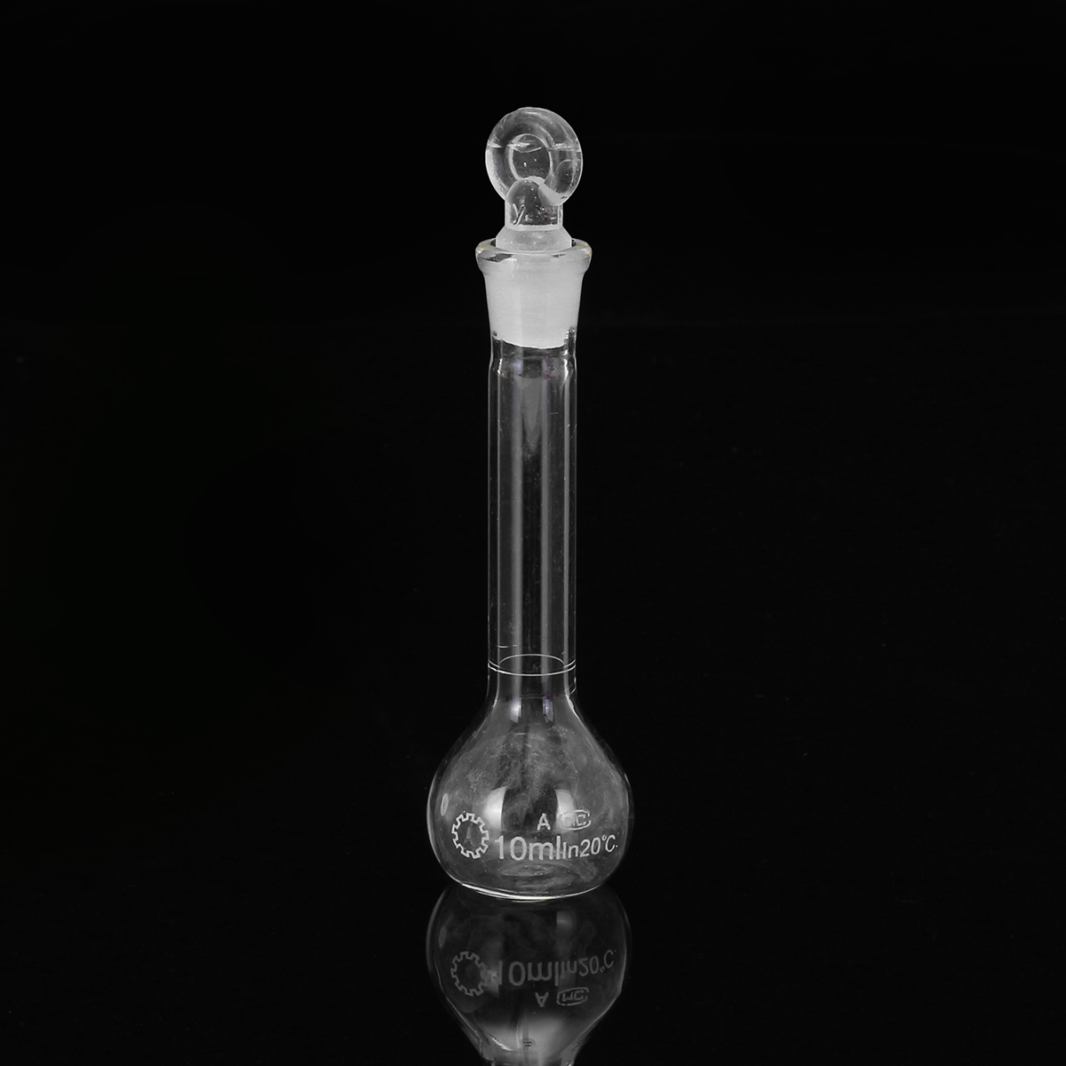 10mL-Clear-Glass-Volumetric-Flask-w-Glass-Stopper-Lab-Chemistry-Glassware-1356433-4